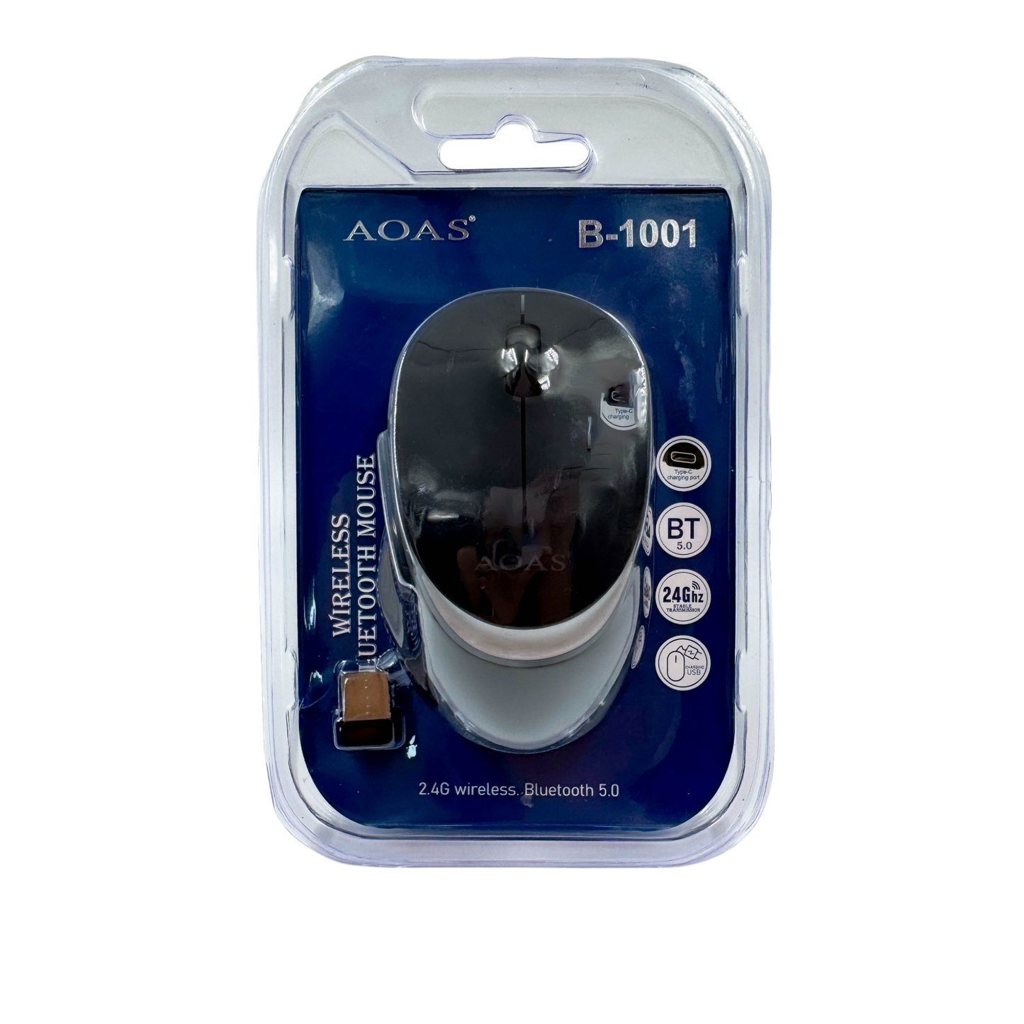 MOUSE INALÁMBRICO | AOAS B-1001 NEGRO