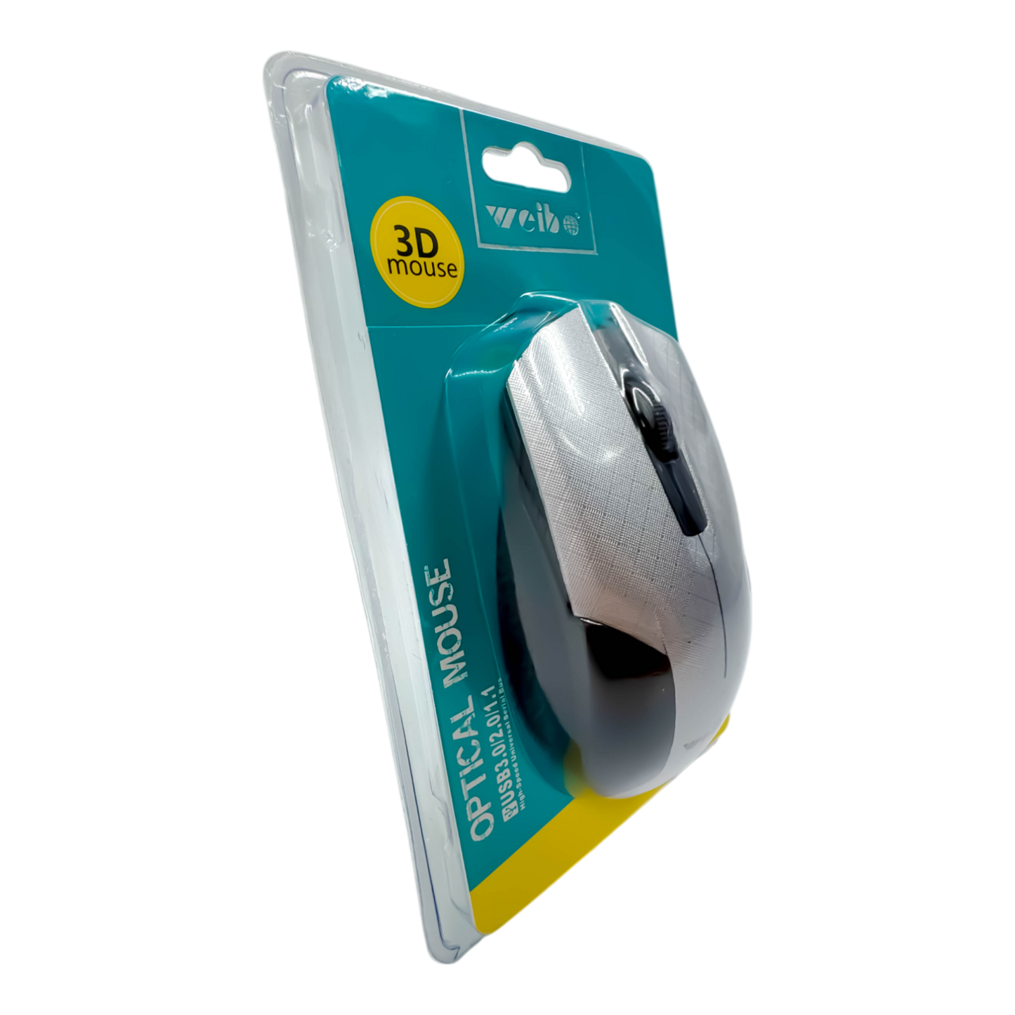 MOUSE ÓPTICO CON CABLE | WEIBO FC-145 GRIS