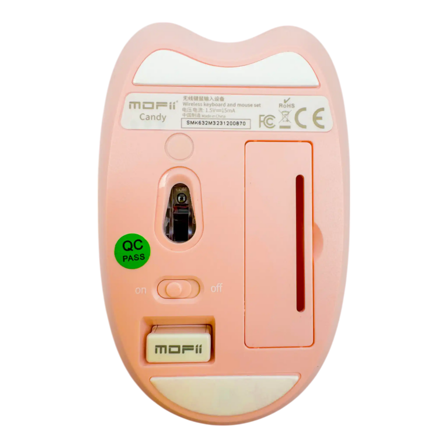 COMBO TECLADO Y MOUSE INALAMBRICO SILENCIOSO MOFII 0056-ROSADO