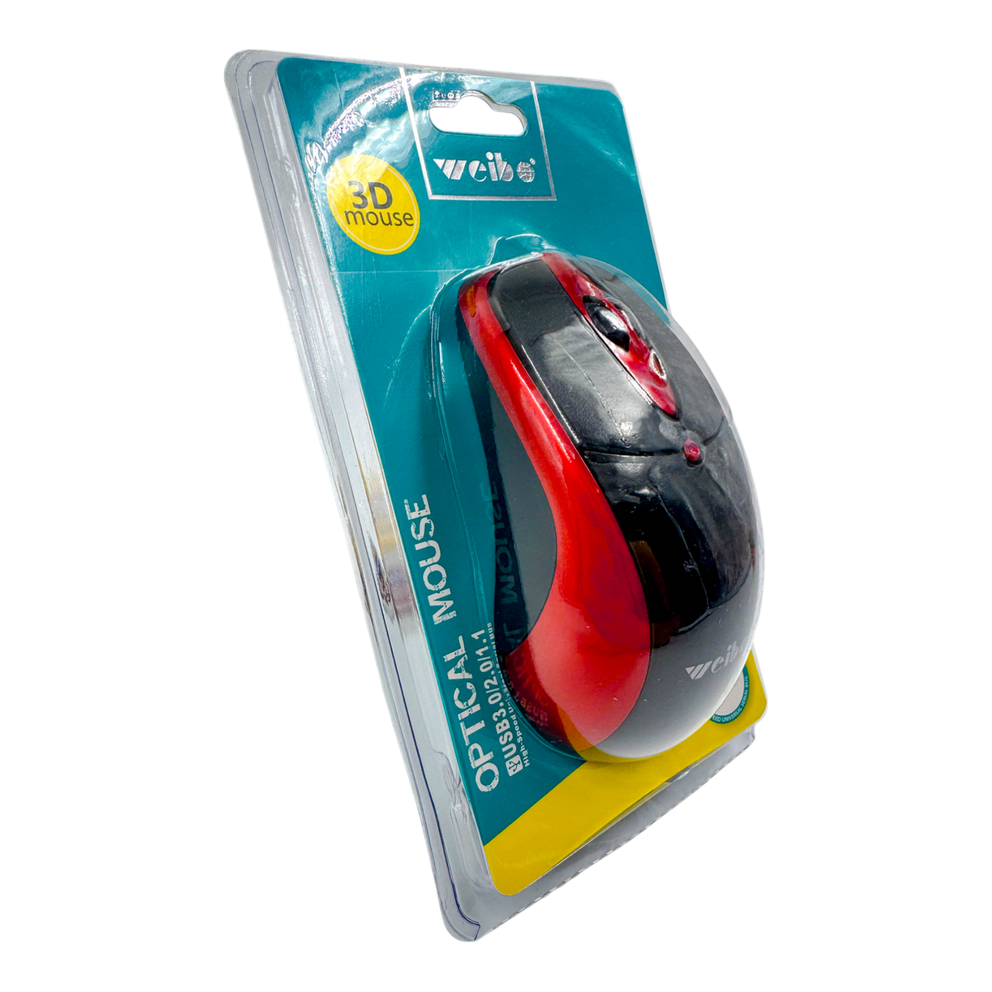 MOUSE ÓPTICO CON CABLE | WEIBO FC-5082 ROJO