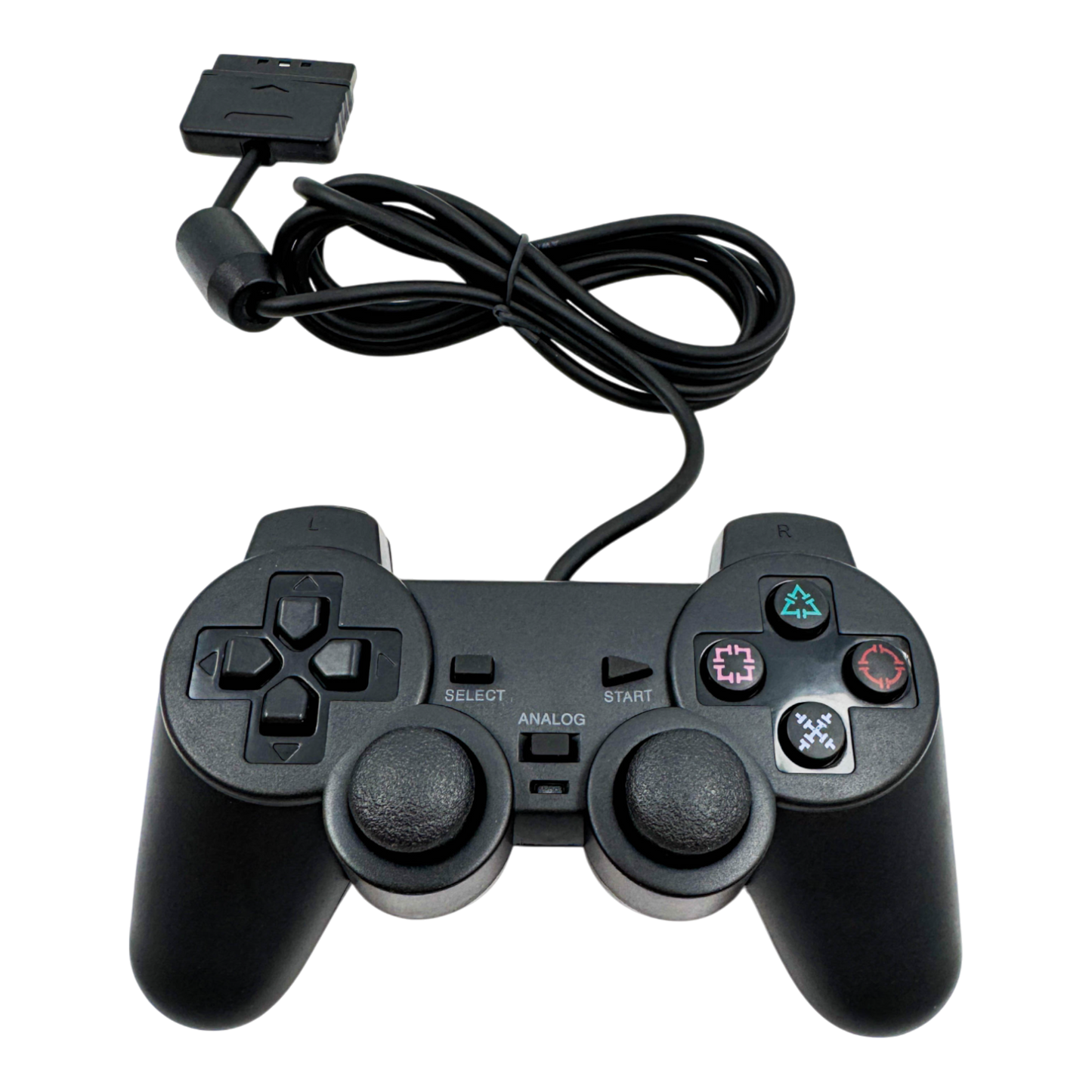 CONTROLES GENERICOS CON CABLE PLAY 2 NEGRO