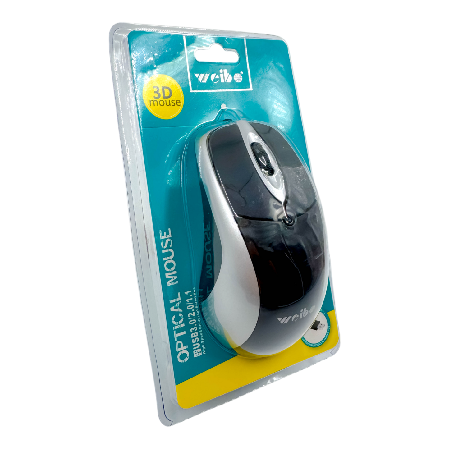 MOUSE ÓPTICO CON CABLE | WEIBO FC-5082 GRIS
