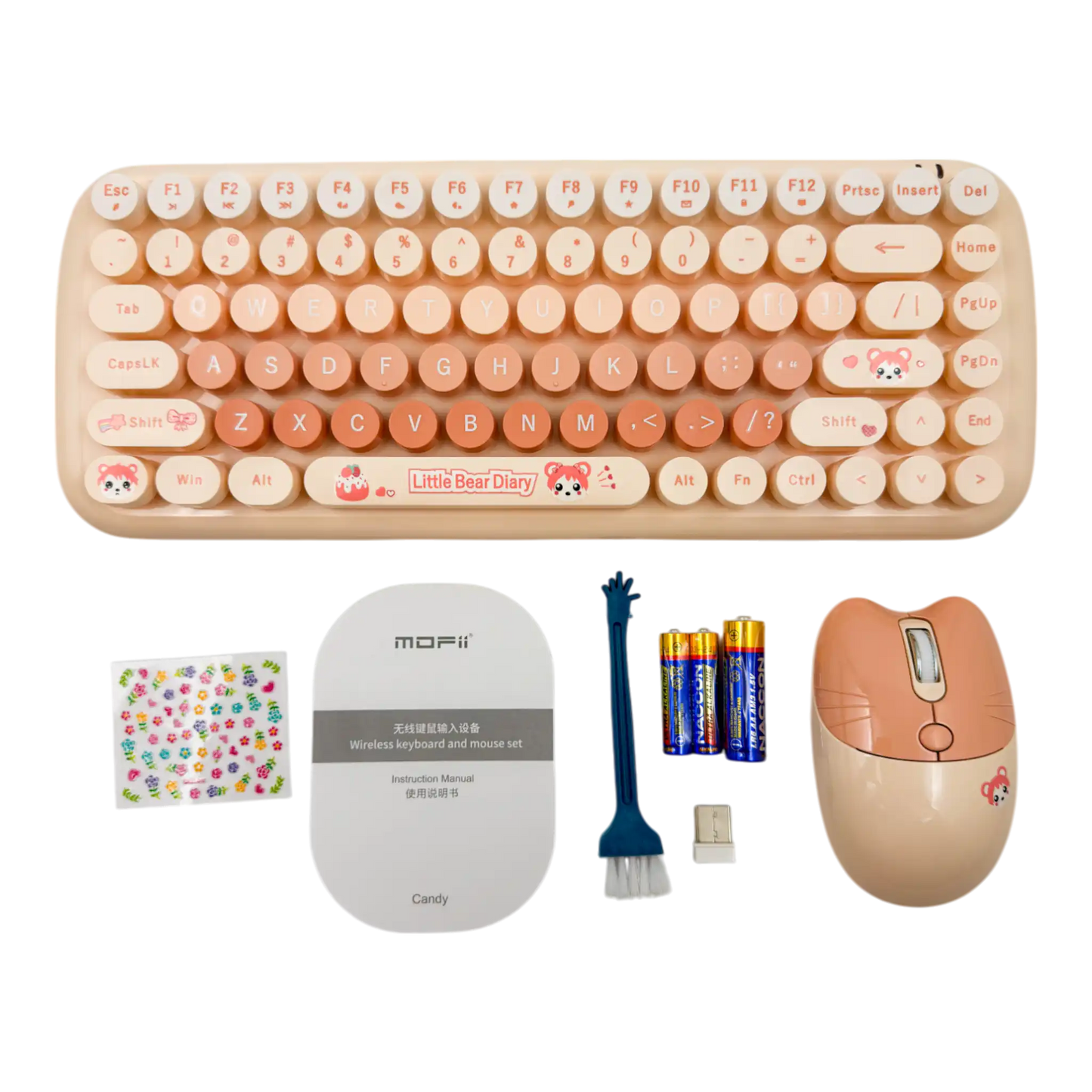 COMBO TECLADO Y MOUSE INALAMBRICO SILENCIOSO MOFII 0056-HABANO