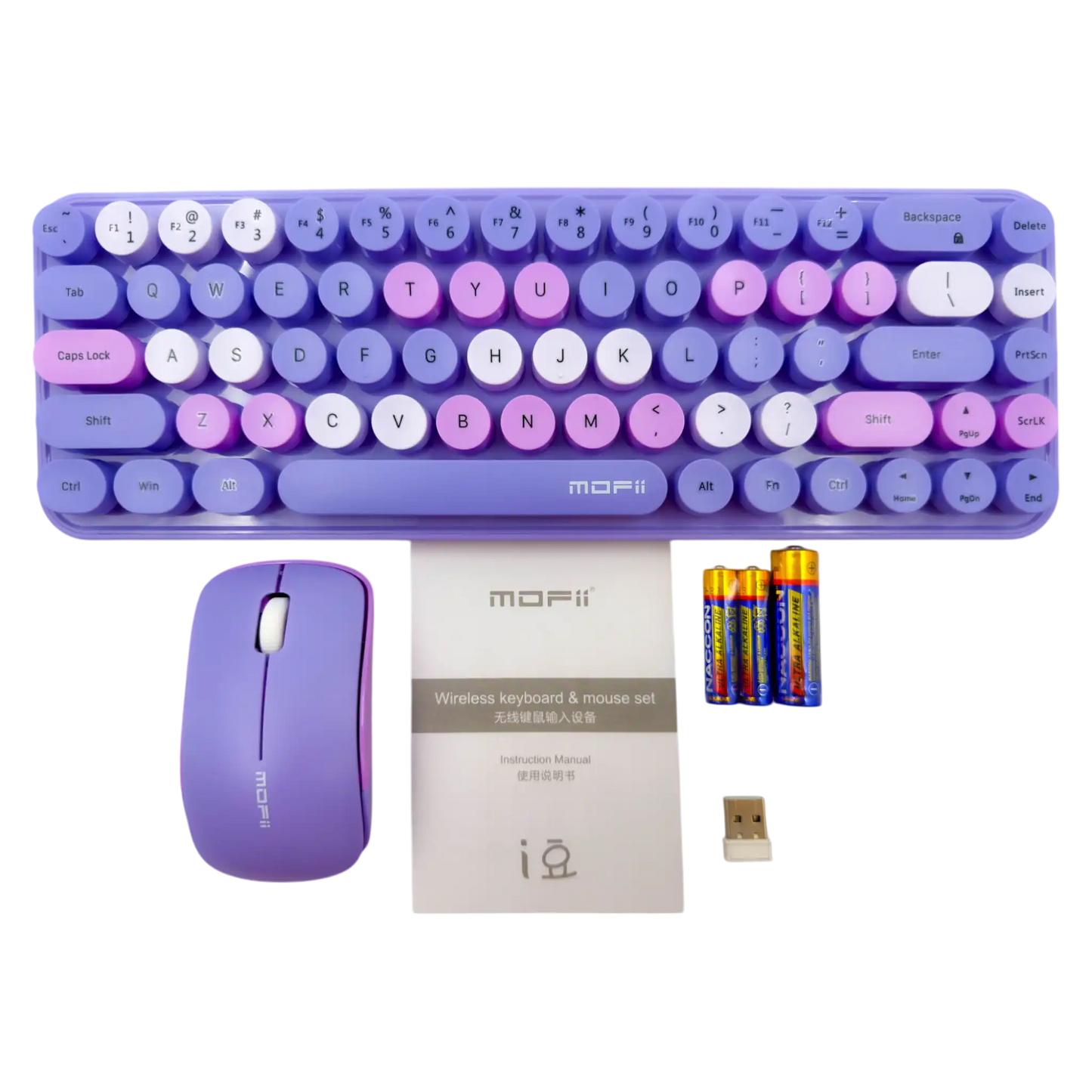COMBO TECLADO Y MOUSE MOFII 0059-MORADO