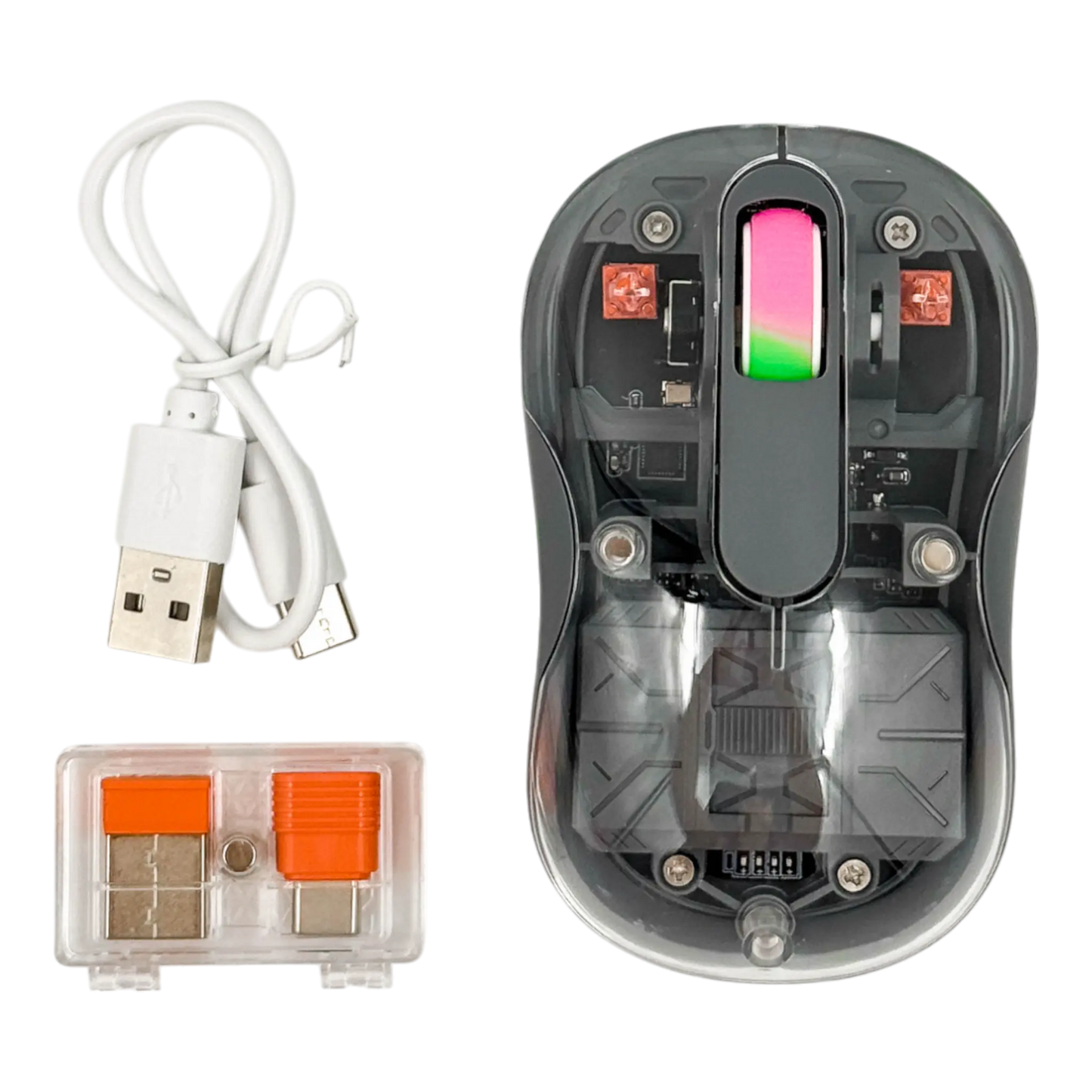 MOUSE INALÁMBRICO TRASNPARENTE M333 - GRIS