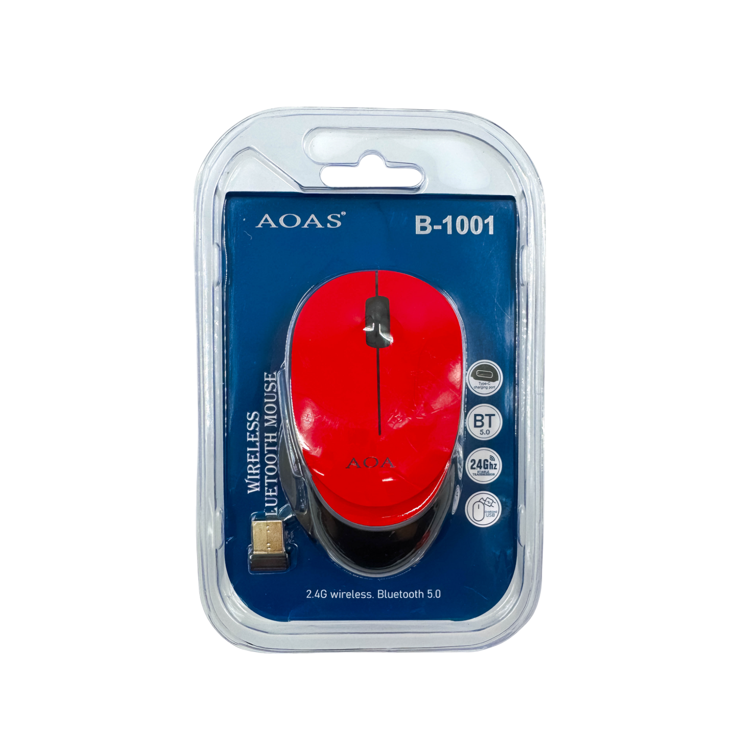 MOUSE INALÁMBRICOS | AOAS B-1001 ROJO