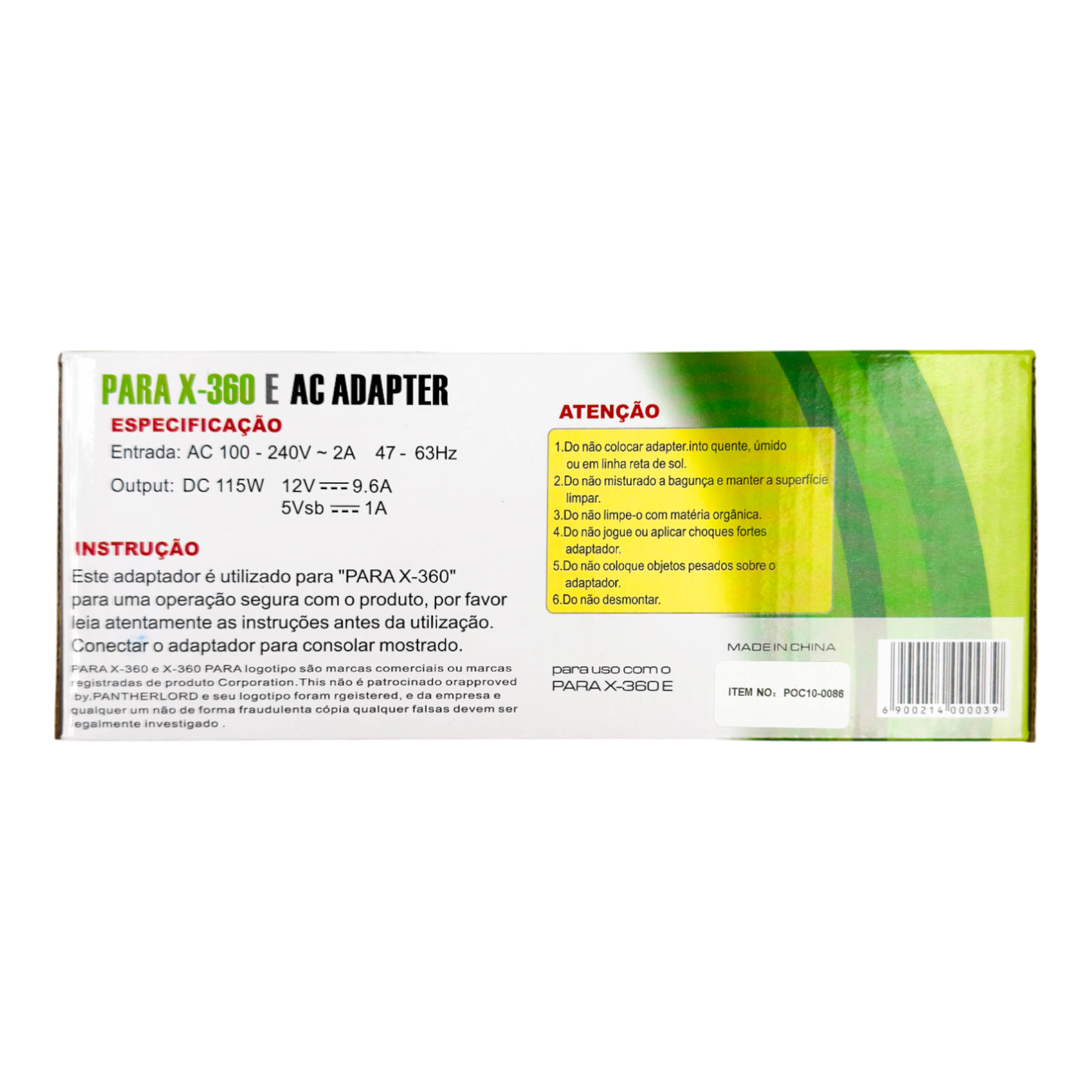 FUENTE DE PODER XBOX 360 SUPER SLIM GENÉRICA