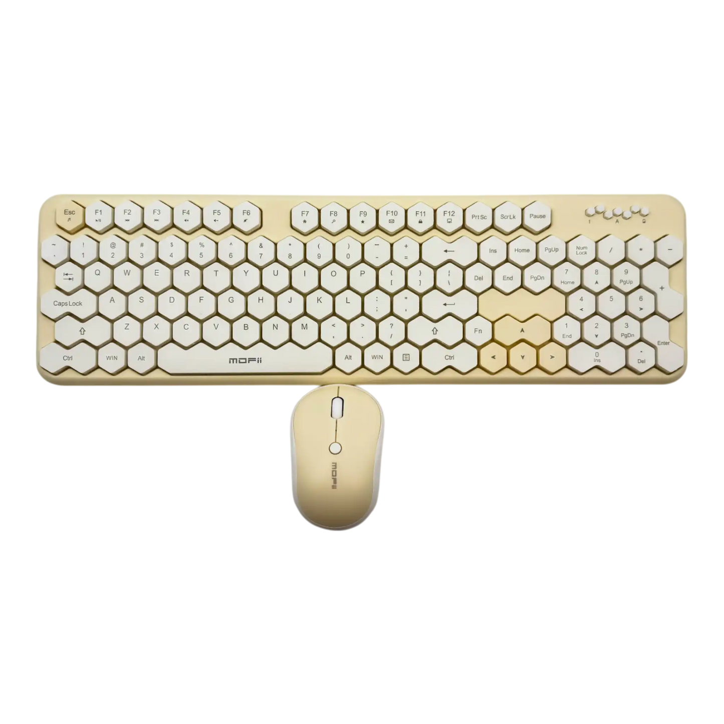 COMBO TECLADO Y MOUSE MOFII 0054 HONEY KEY-BEIGE