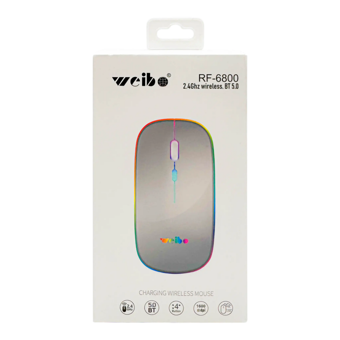 MOUSE INALÁMBRICO | WEIBO RF-6800 GRIS