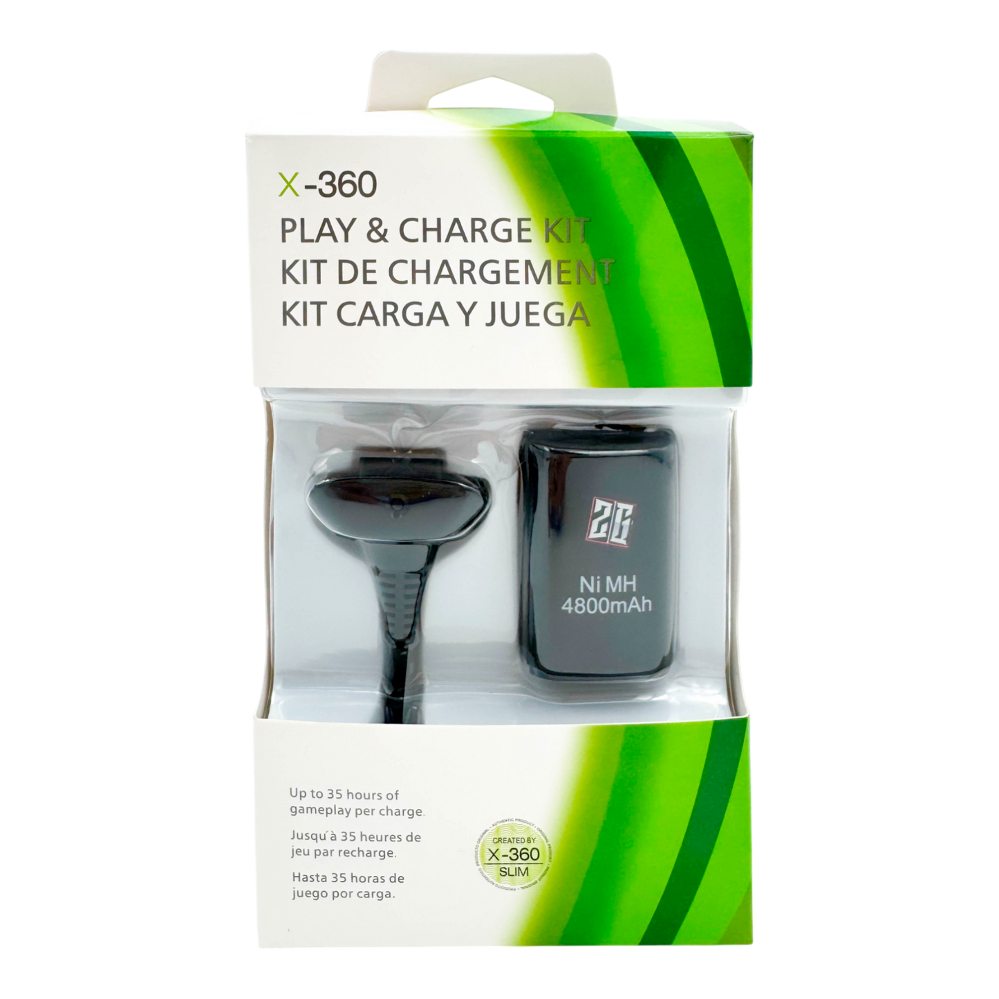 KIT CARGA Y JUEGA GENÉRICO CONTROL XBOX 360