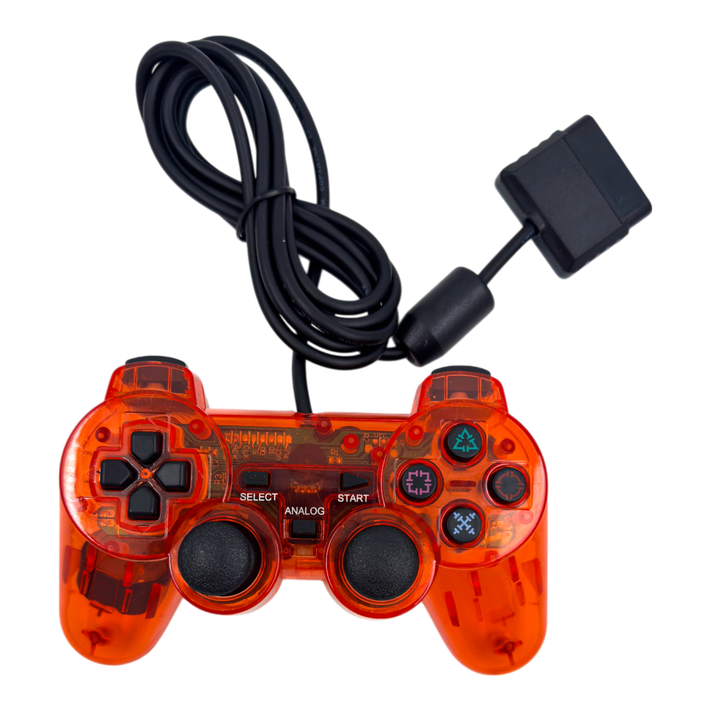 CONTROLES GENERICOS CON CABLE PLAY 2 - NARANJA