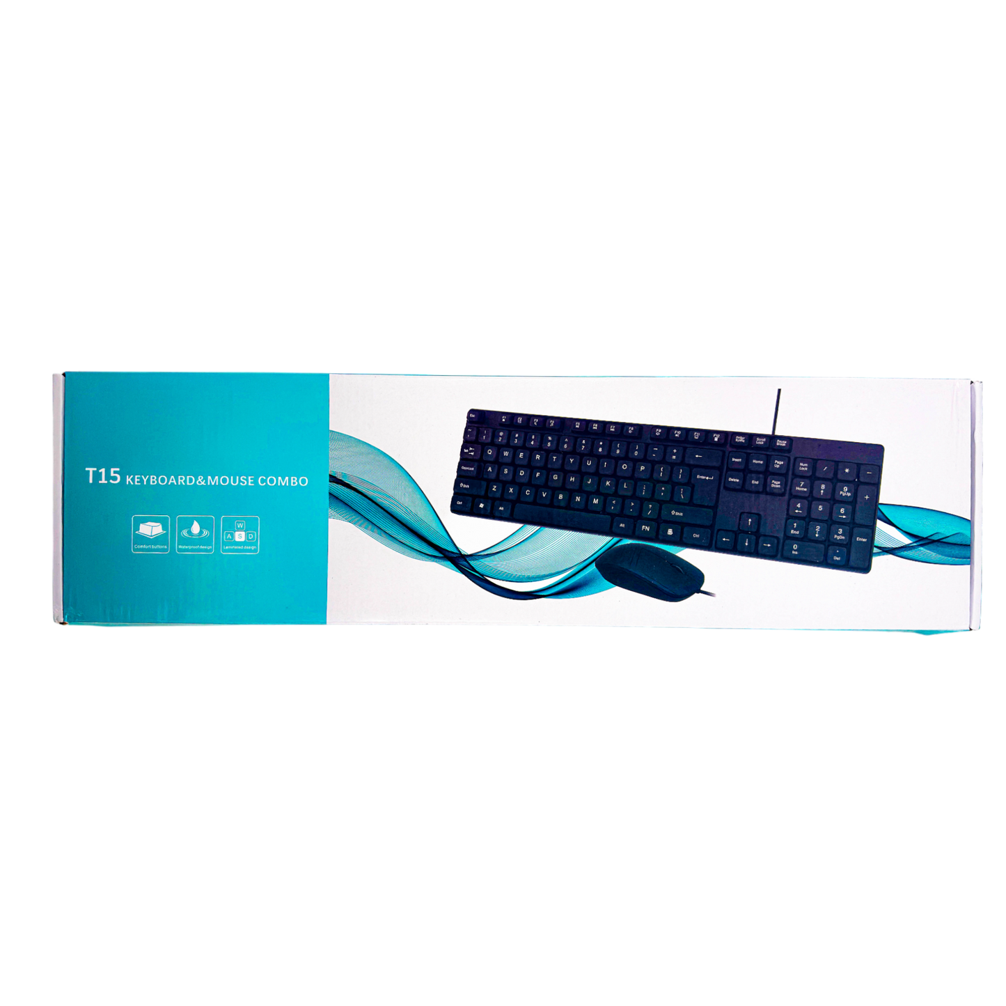 COMBO TECLADO Y MOUSE CON CABLE T-15