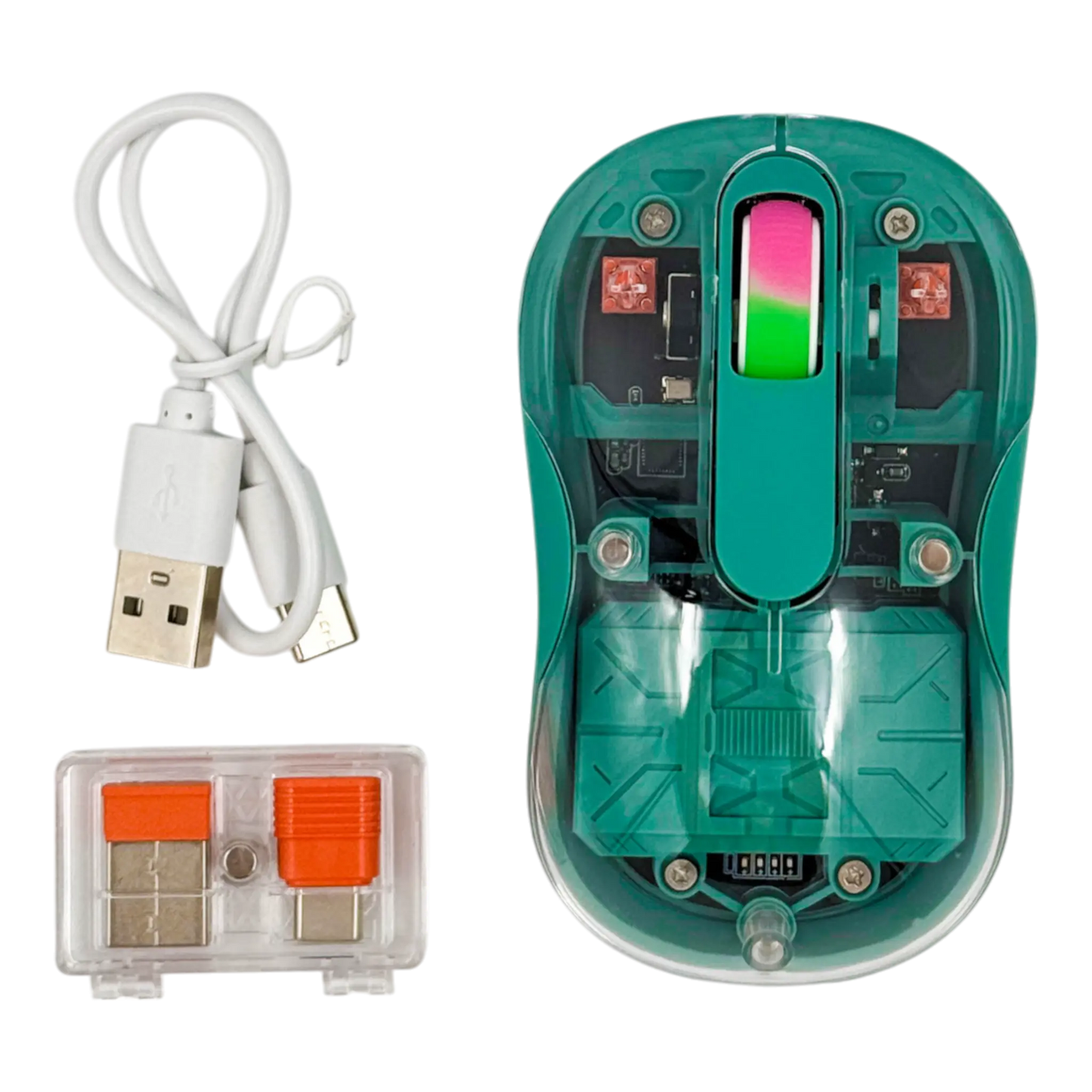 MOUSE INALÁMBRICO TRASNPARENTE M333 - VERDE
