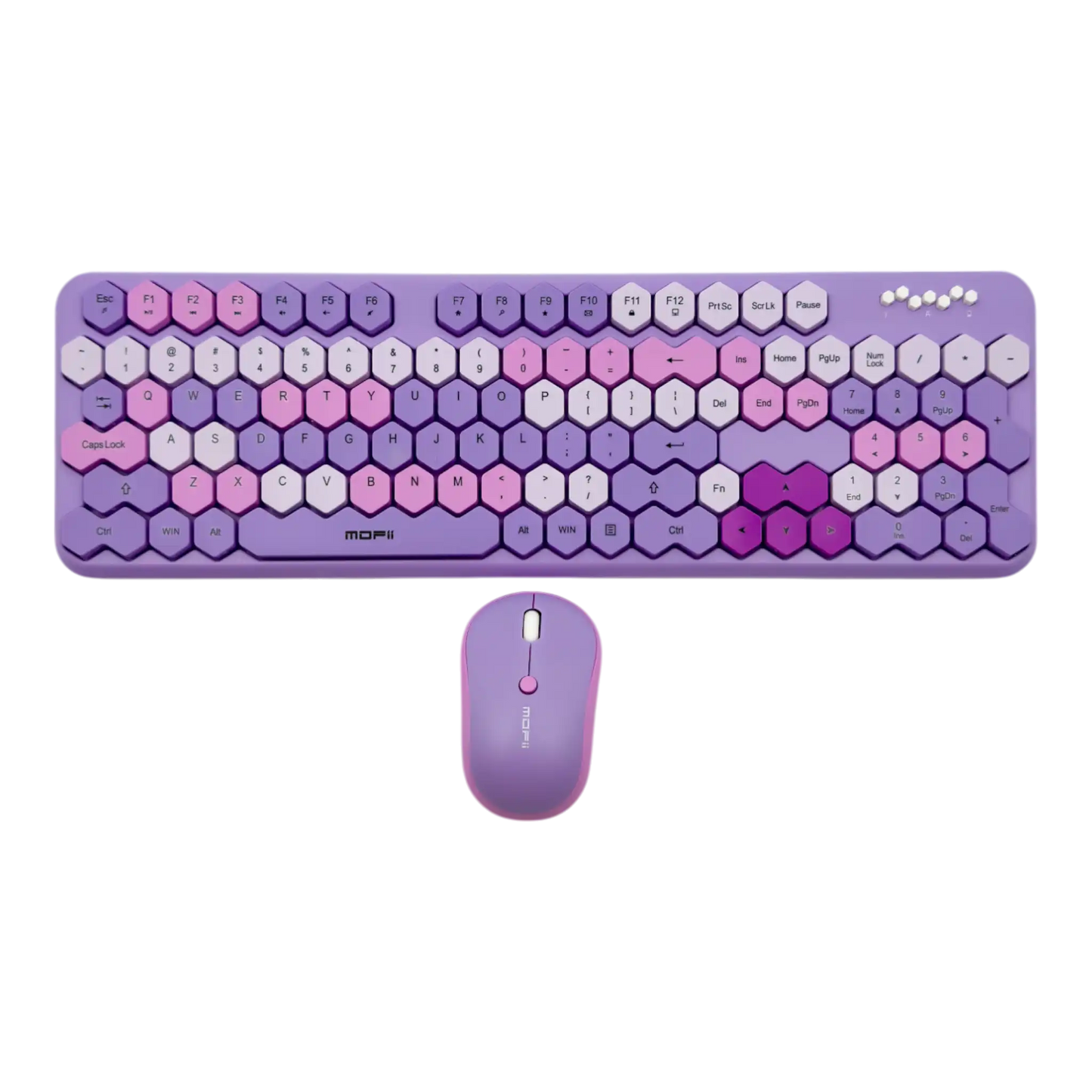 COMBO TECLADO Y MOUSE MOFII 0054 HONEY KEY-MORADO