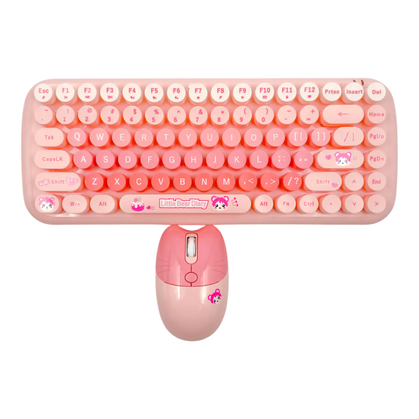 COMBO TECLADO Y MOUSE INALAMBRICO SILENCIOSO MOFII 0056-ROSADO