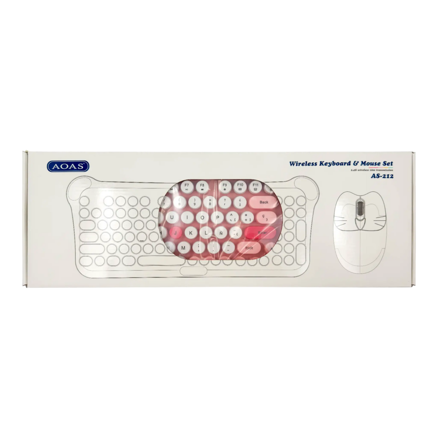 COMBO TECLADO DE MEMBRANA | AOAS AS-212 ROSADO