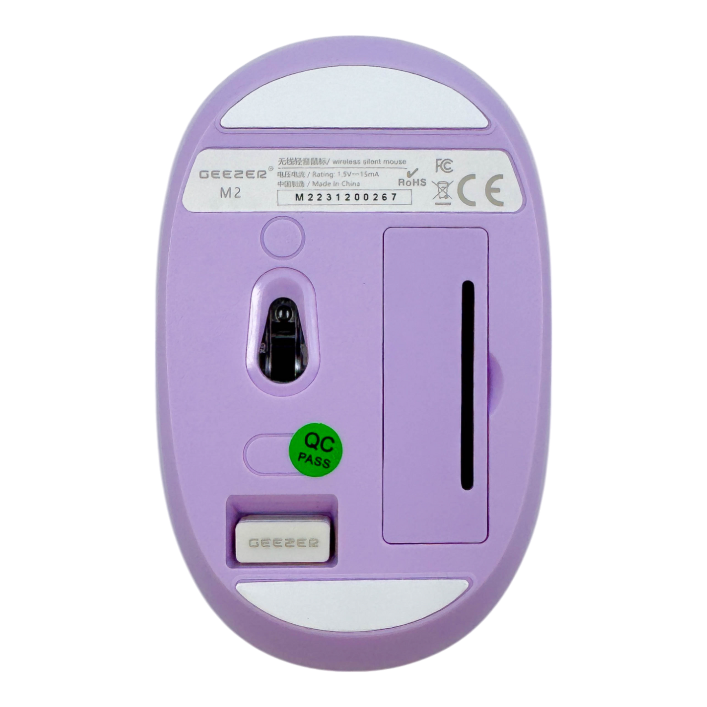 MOUSE INALÁMBRICO SILENCIOSO M2- GEEZER MORADO