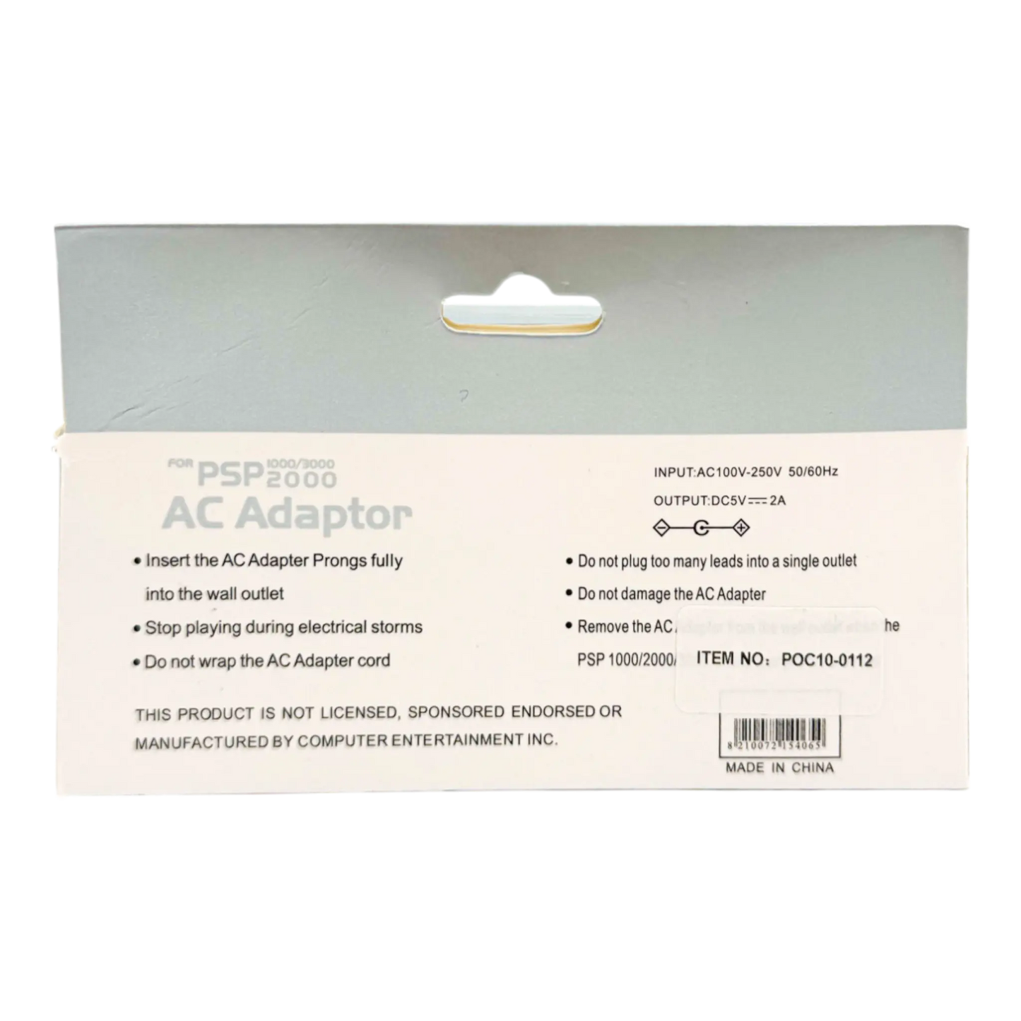 CARGADOR AC para PSP 1000 / 2000 / 3000