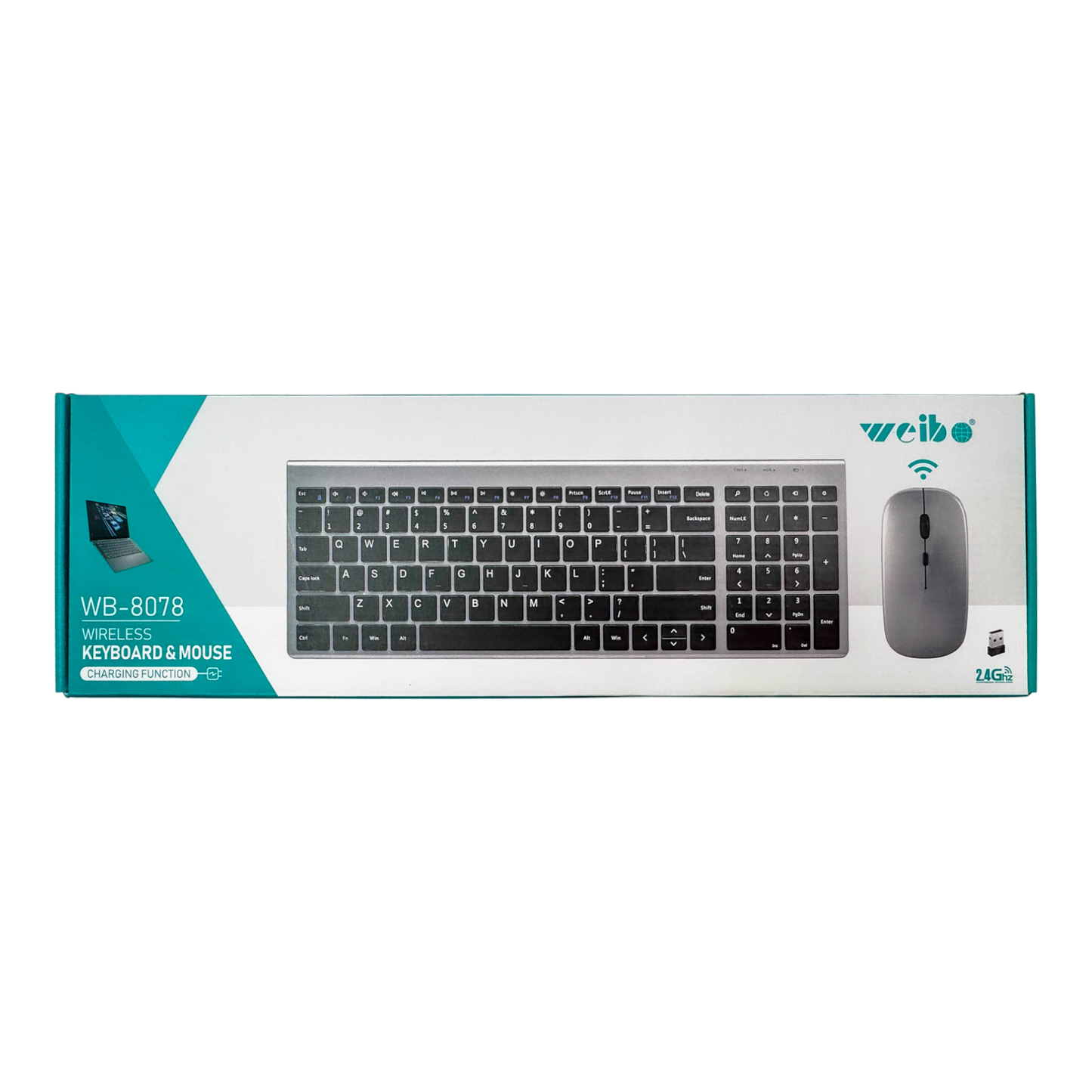 COMBO TECLADO Y MOUSE INALÁMBRICO | WEIBO 8078