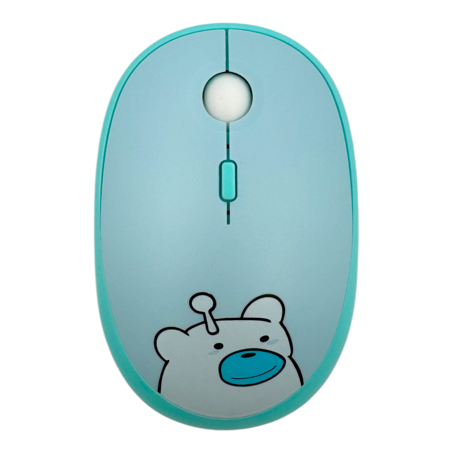 COMBO TECLADO Y MOUSE SILENCIOSO GEEZER OO67 HELLO BEAR - AZUL