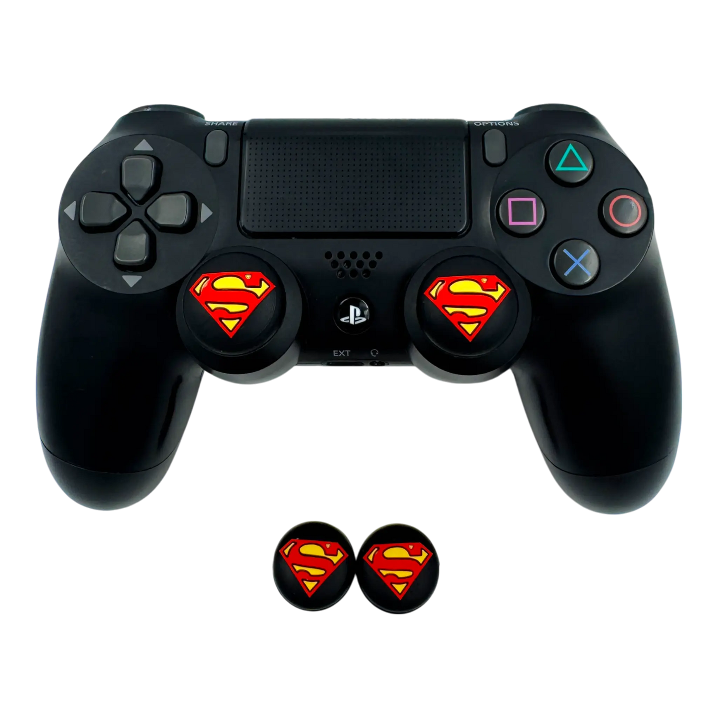 UNIDAD DE GRIP PS4/PS5/XBOX ONE/XBOX SERIES. SUPERMAN NEGRO