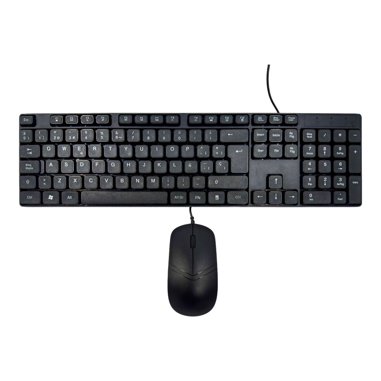COMBO TECLADO Y MOUSE CON CABLE T-15