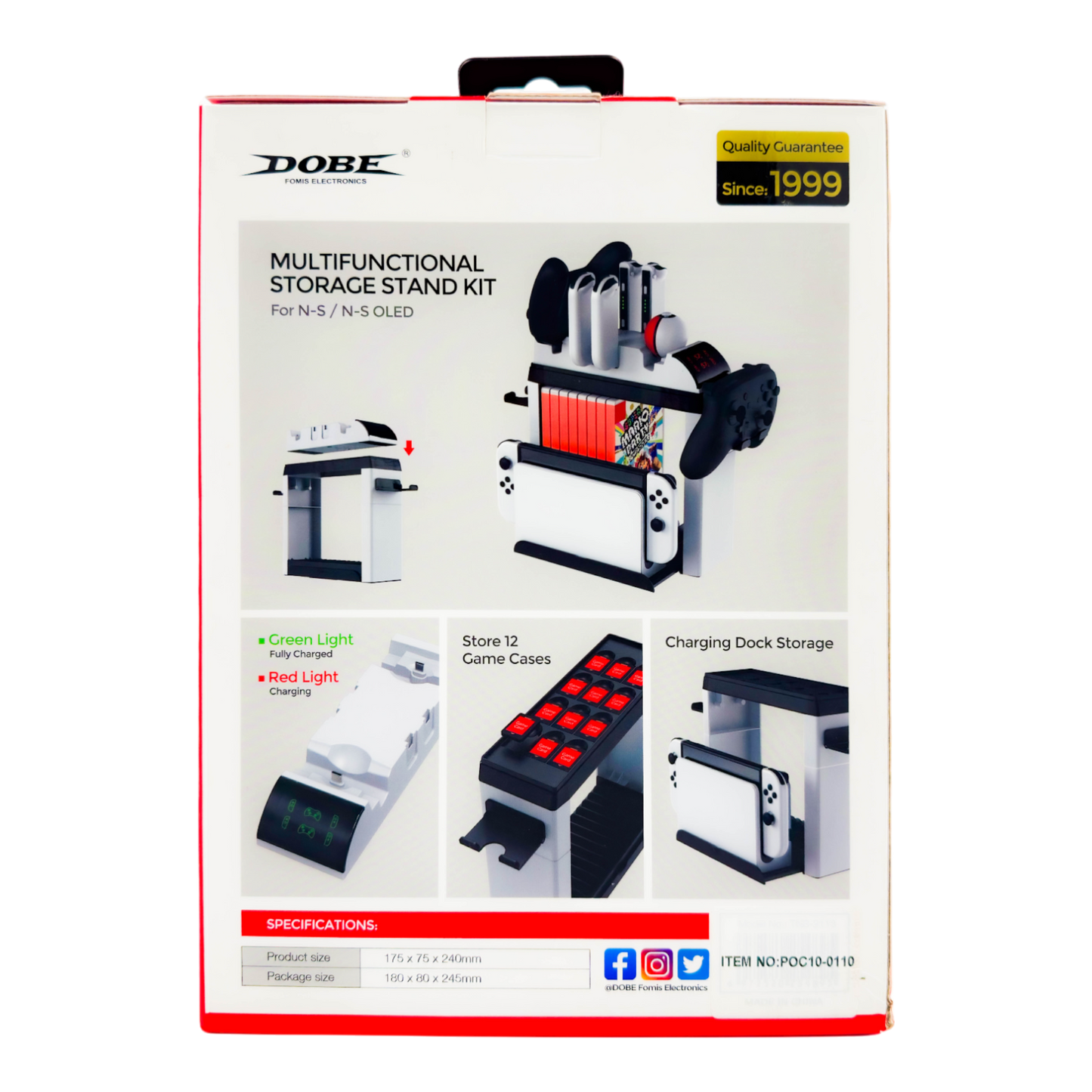 BASE MULTIFUNCIONAL DE CARGA Y SOPORTE NINTENDO SWITCH-DOBE
