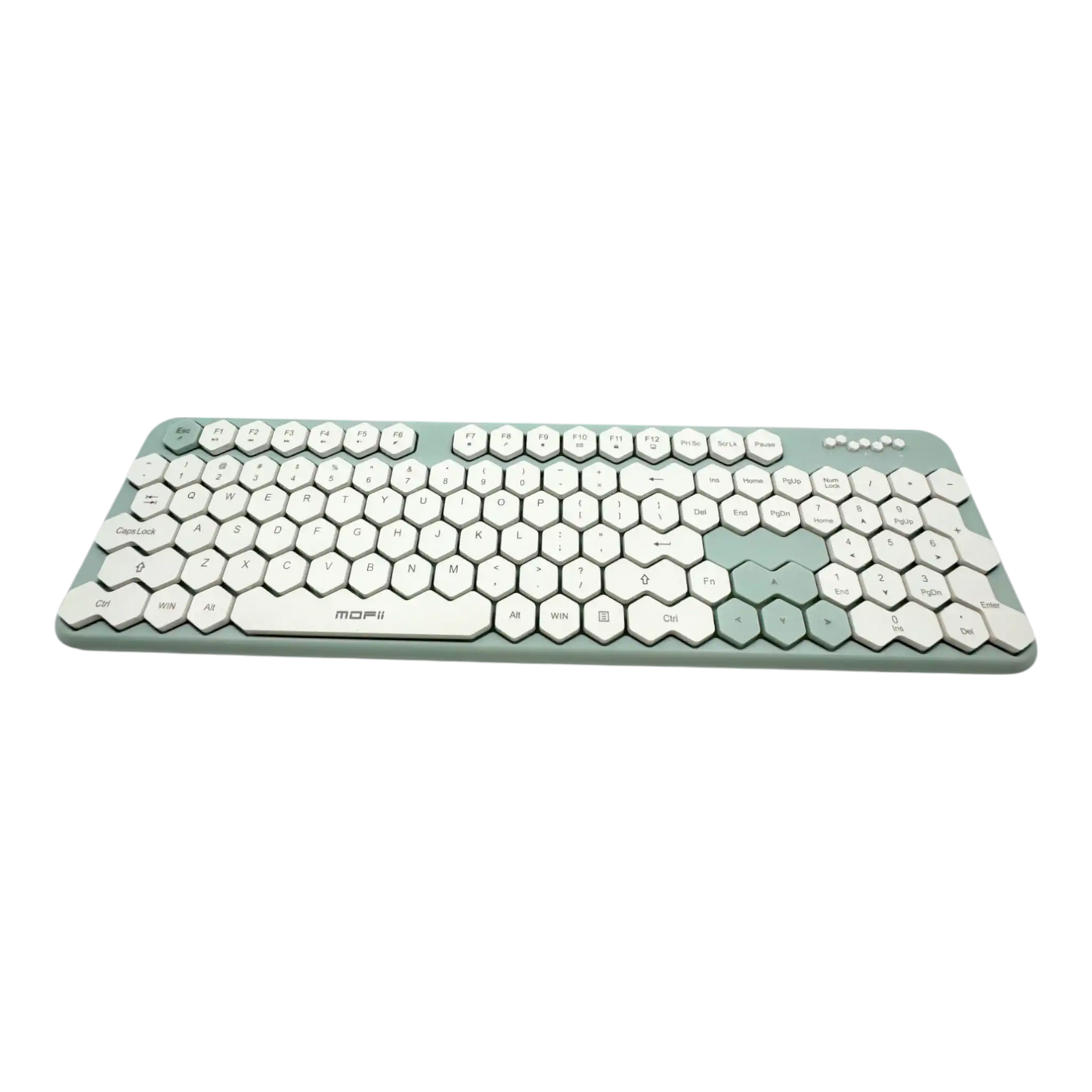 COMBO TECLADO Y MOUSE MOFII 0054 HONEY KEY-VERDE CIAN