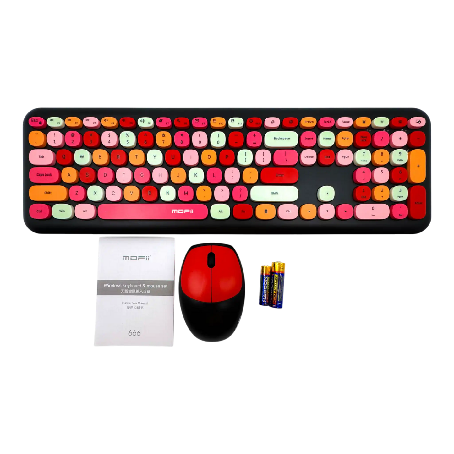 COMBO TECLADO Y MOUSE SILENCIOSO MOFII 0060-NEGRO