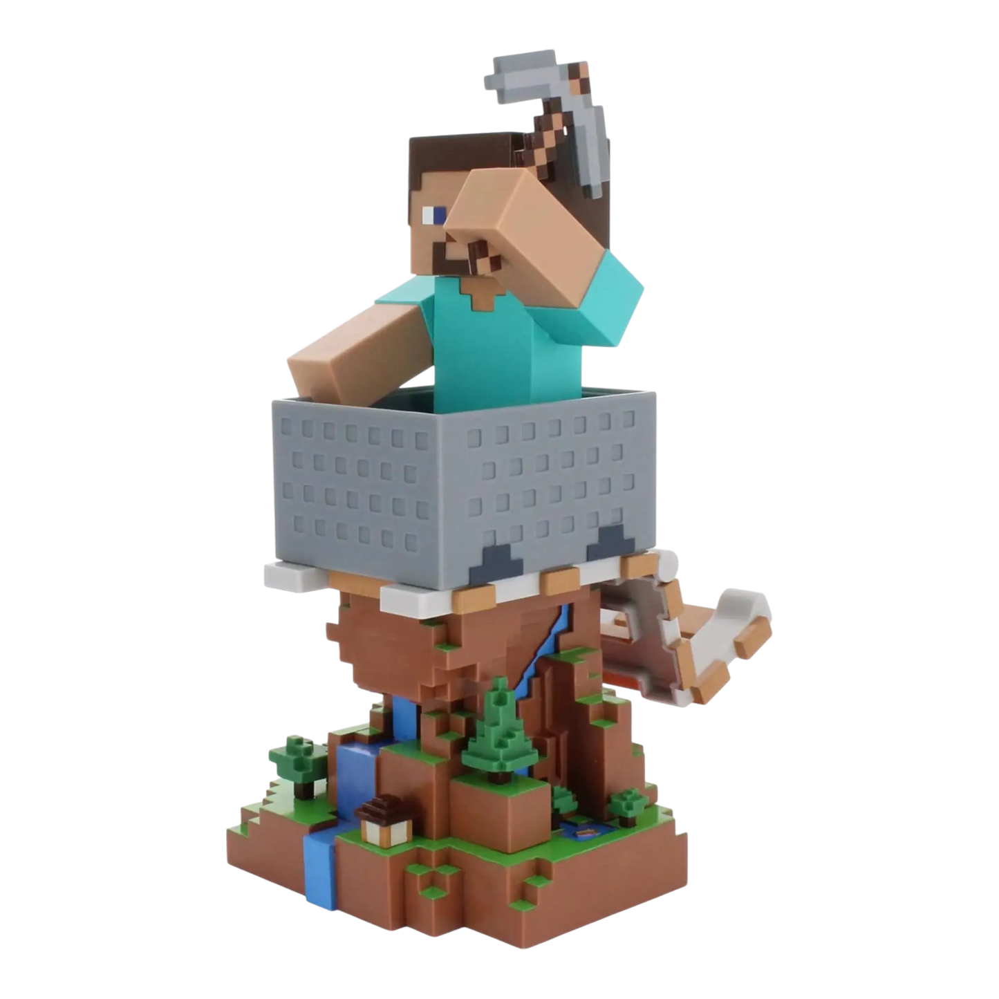 SOPORTE MINECRAFT: STEVE -PARA TU CONTROL O CELULAR - CABLE GUYS ORIGINAL