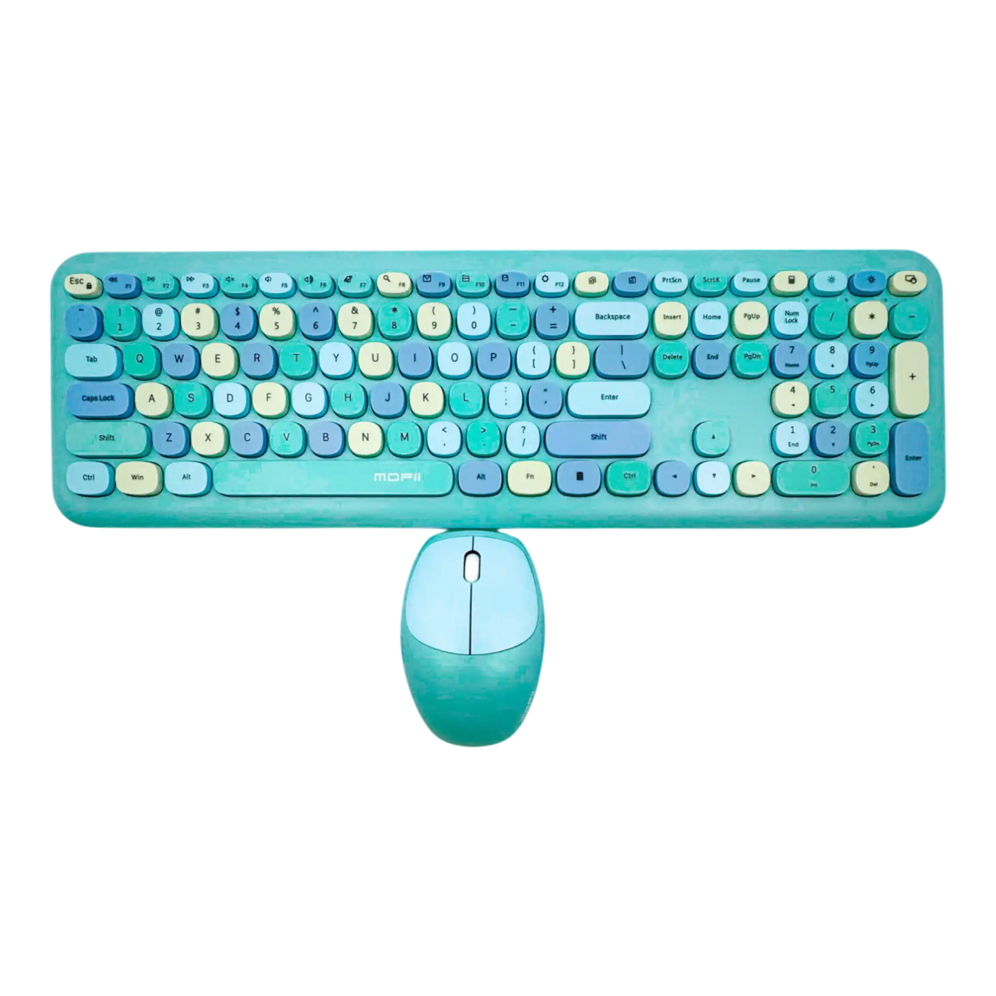 COMBO TECLADO Y MOUSE SILENCIOSO MOFII 0060- TURQUESA