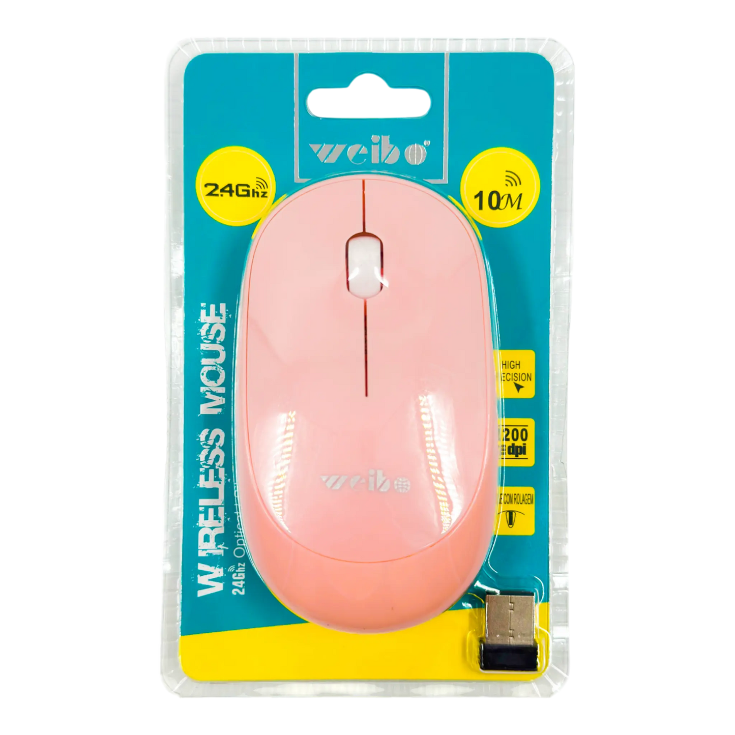 MOUSE INALÁMBRICO | WEIBO 2822B ROSADO