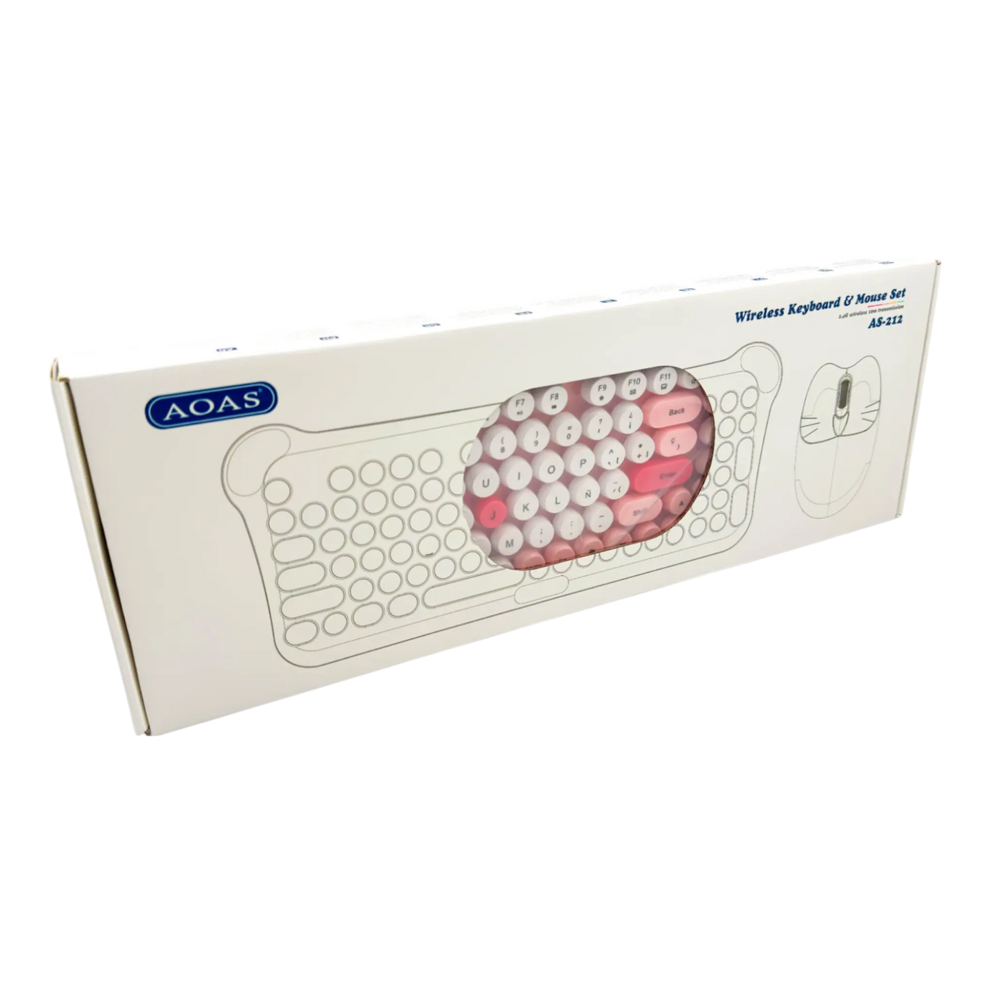 COMBO TECLADO DE MEMBRANA | AOAS AS-212 ROSADO
