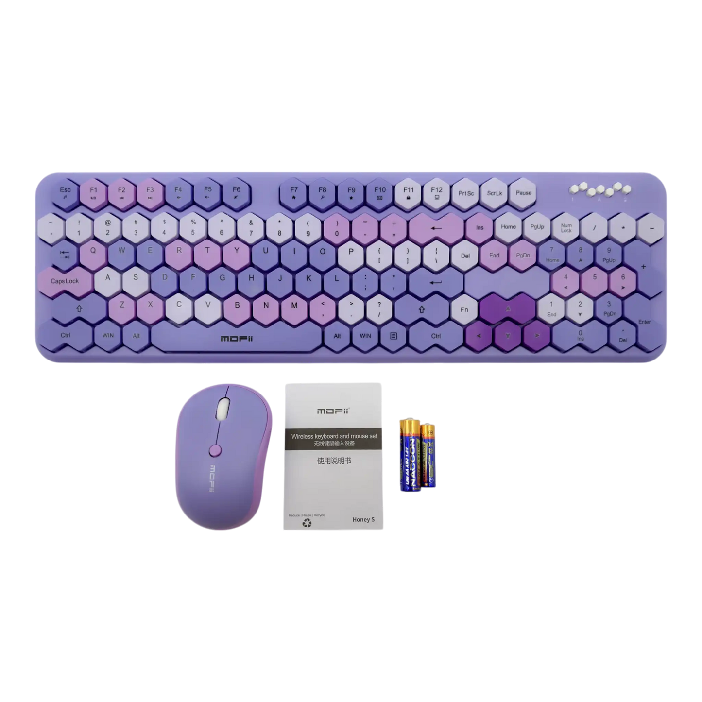 COMBO TECLADO Y MOUSE MOFII | HONEY MORADO