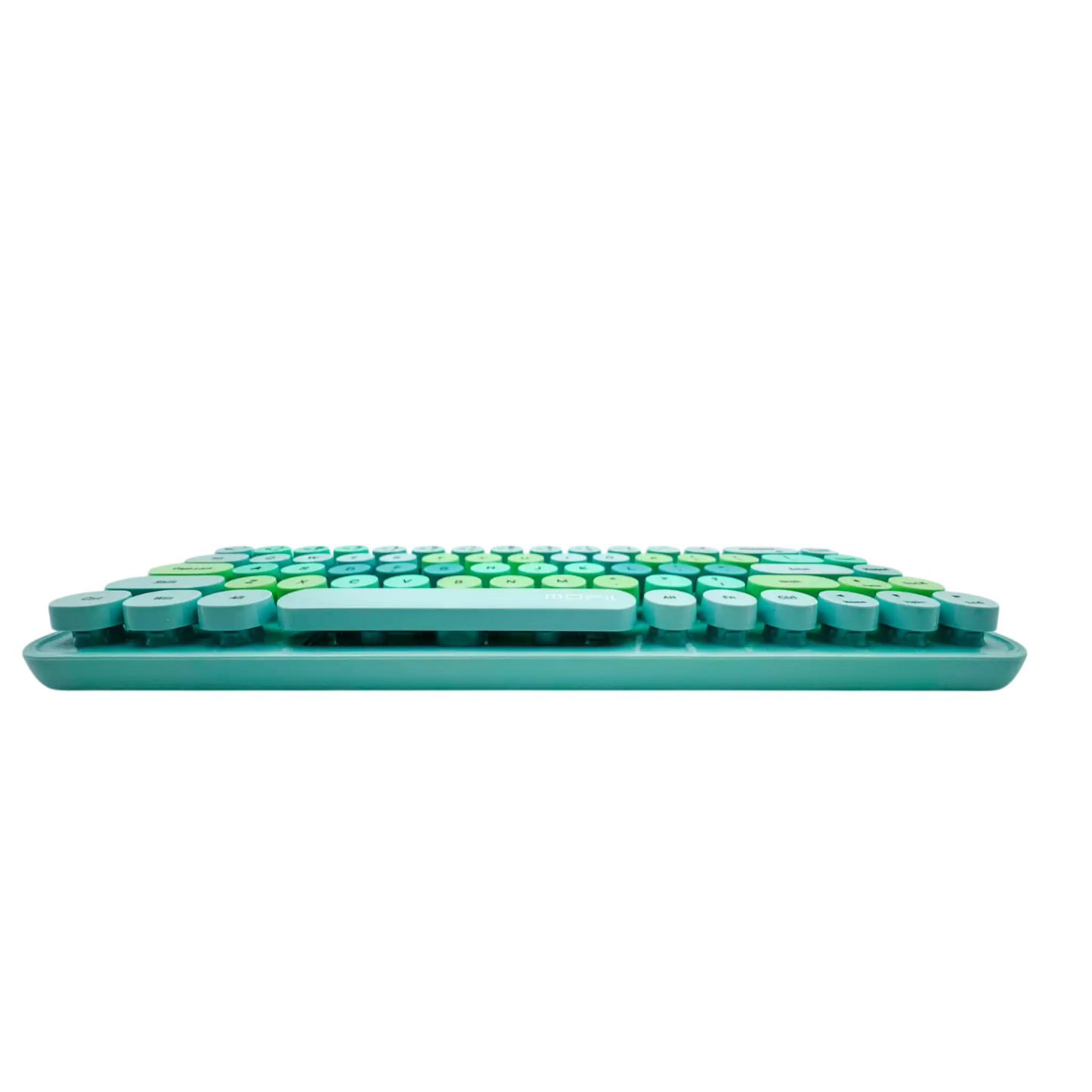 COMBO TECLADO Y MOUSE RETRO TECLAS REDONDAS -TURQUESA