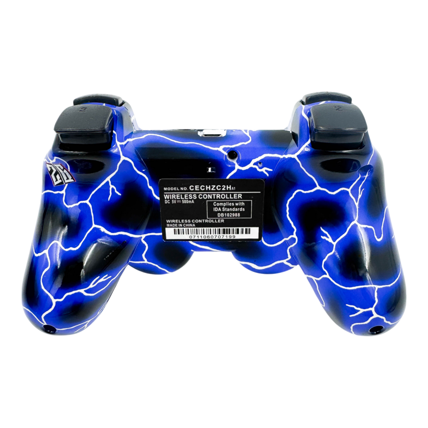 CONTROL GENÉRICO INALÁMBRICOS PLAY 3 NEGRO CON DETALLES AZULES