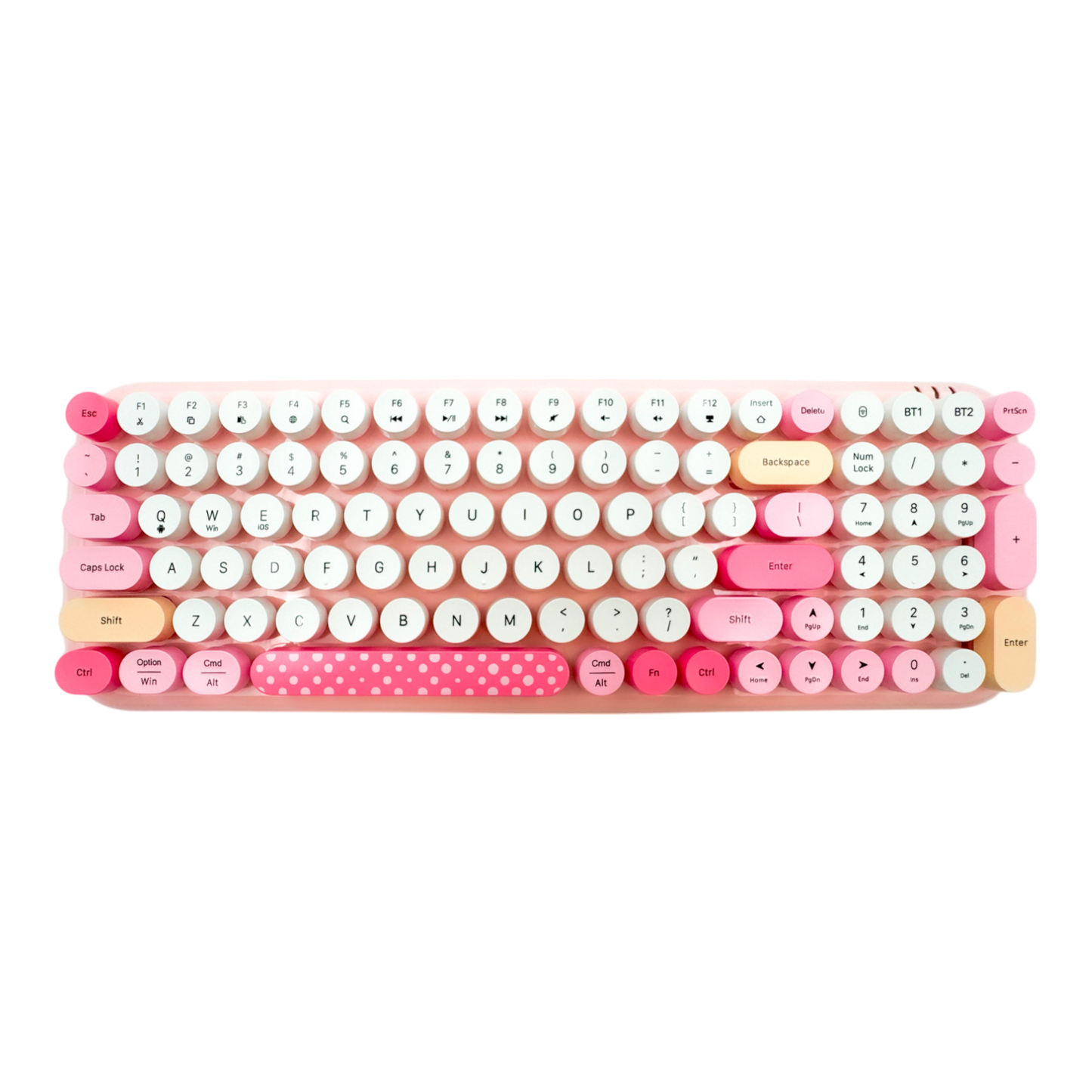 COMBO TECLADO Y MOUSE SILENCIOSO GEEZER 0055-CANDY PRO-ROSADO