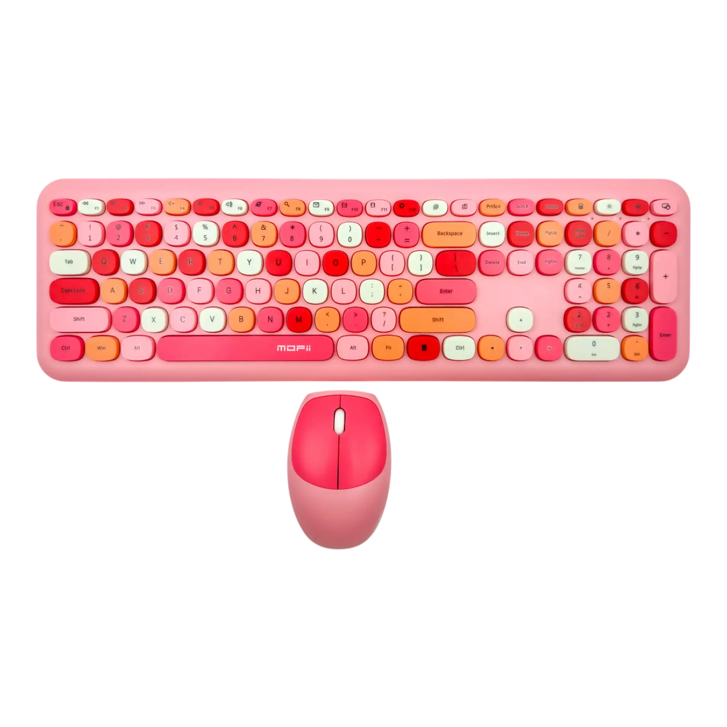 COMBO TECLADO Y MOUSE SILENCIOSO MOFII 0060- ROSADO
