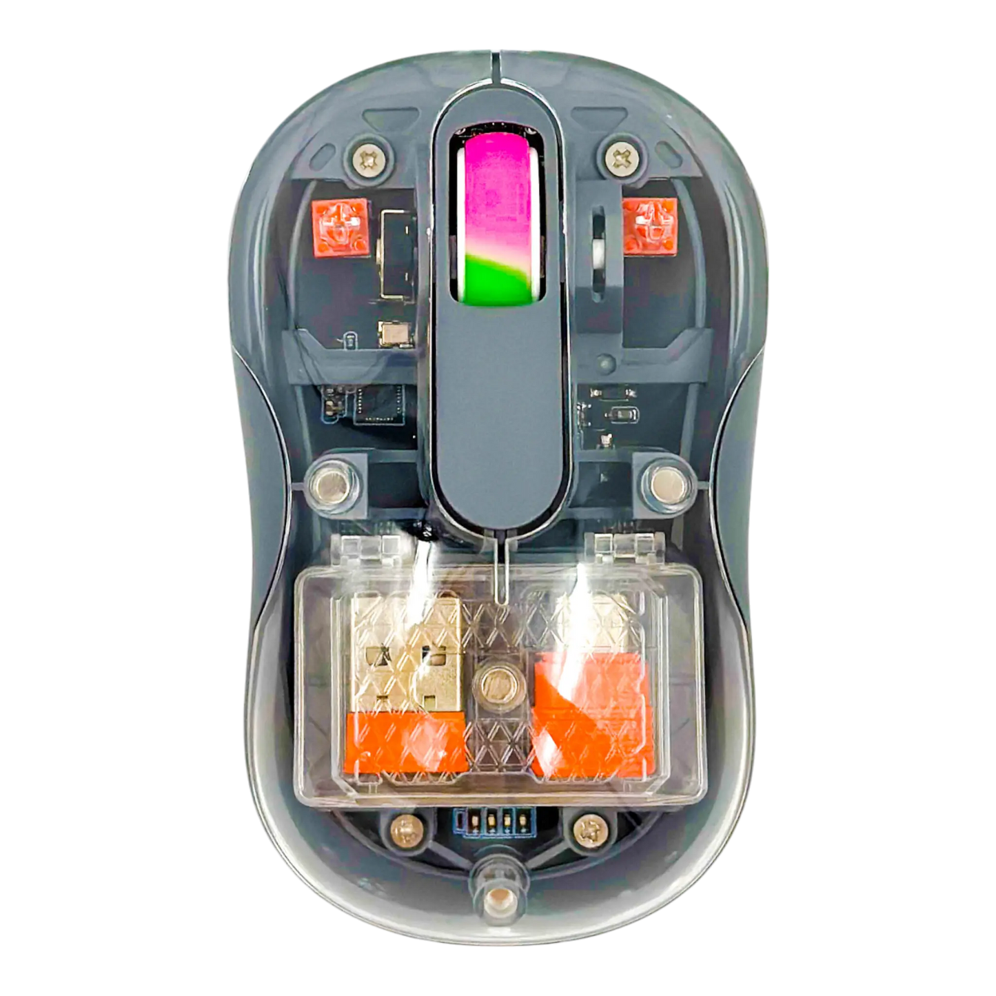 MOUSE INALÁMBRICO TRASNPARENTE M333 - GRIS