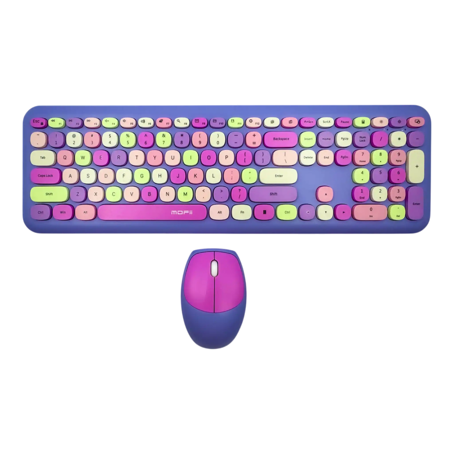 COMBO TECLADO Y MOUSE SILENCIOSO MOFII 0060-MORADO