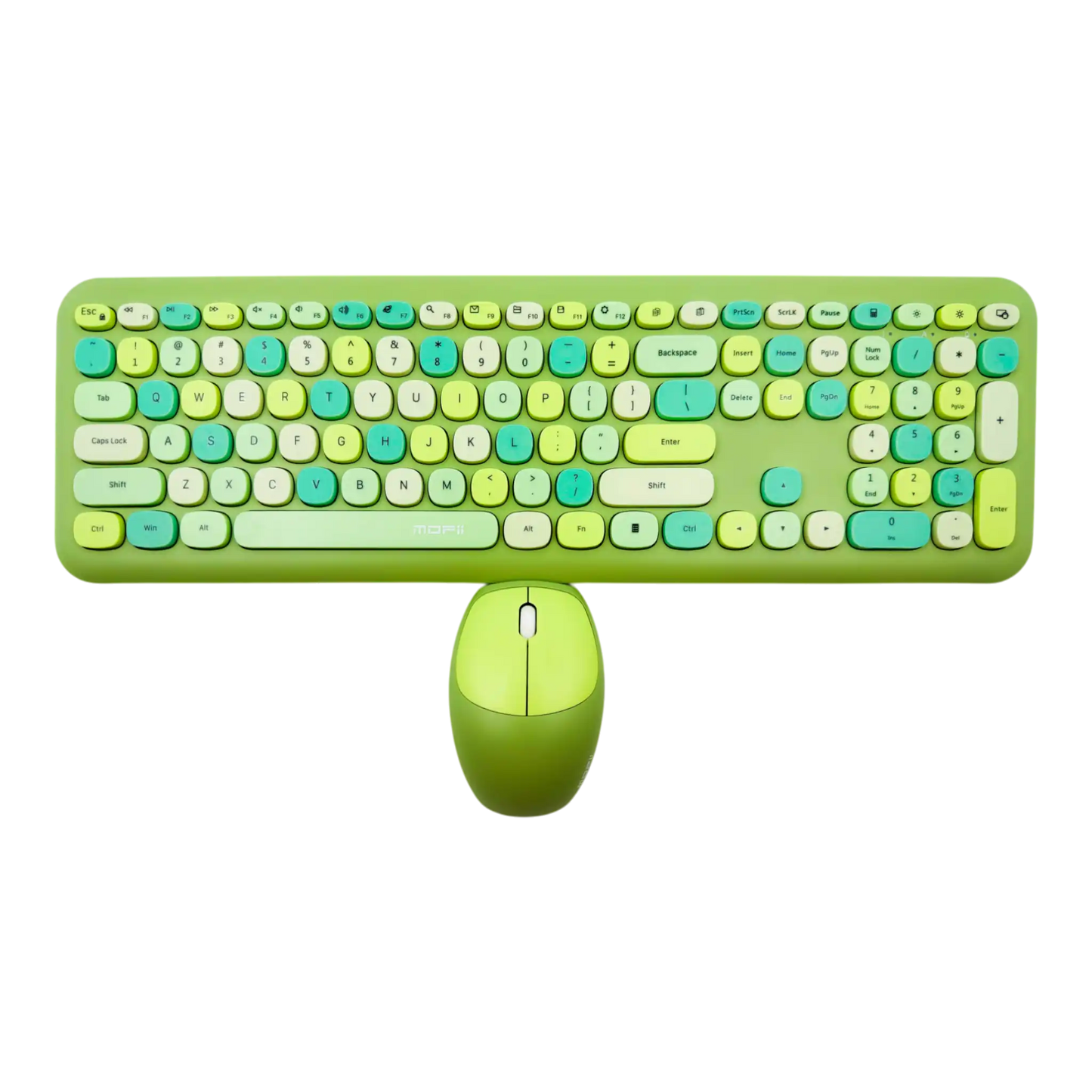 COMBO TECLADO Y MOUSE SILENCIOSO MOFII 0060 - VERDE