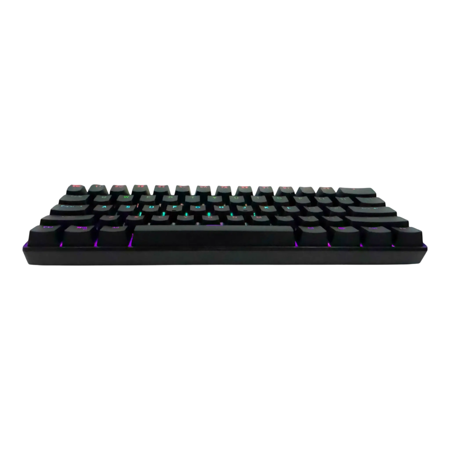 Teclado mecánico para juegos T-Wolf T60 60% RGB con cable NEGRO
