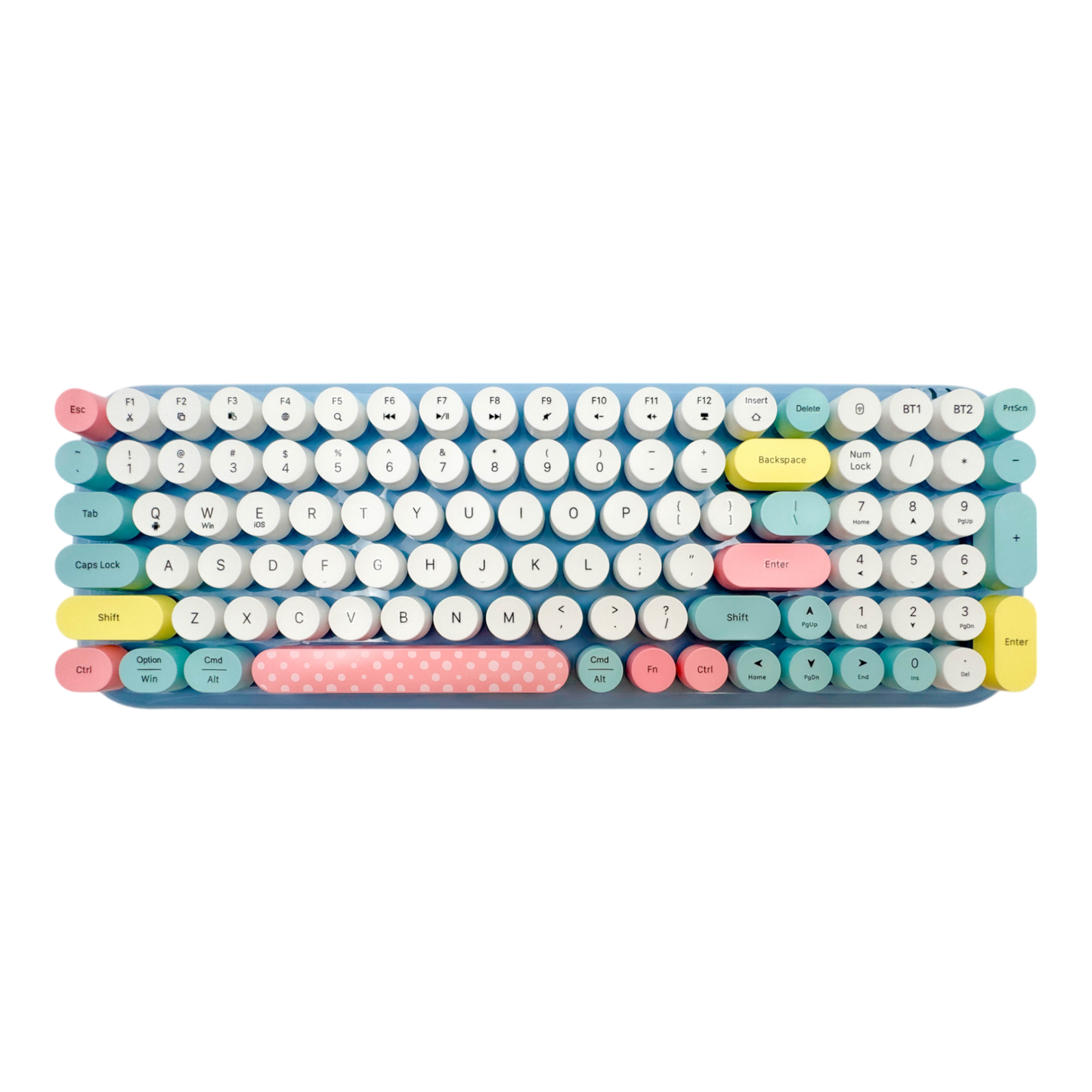 COMBO TECLADO Y MOUSE SILENCIOSO GEEZER CANDY PRO-AZUL