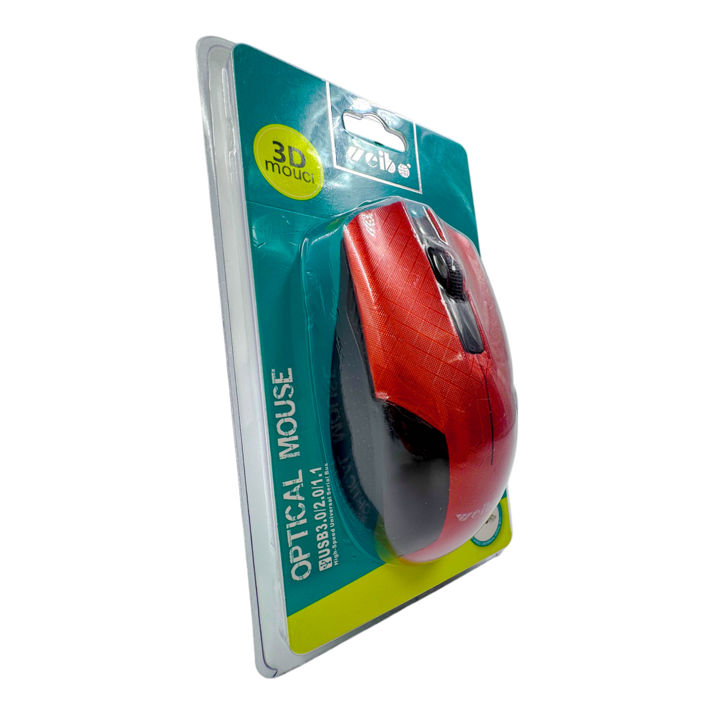 MOUSE ÓPTICO CON CABLE | WEIBO FC-145 ROJO
