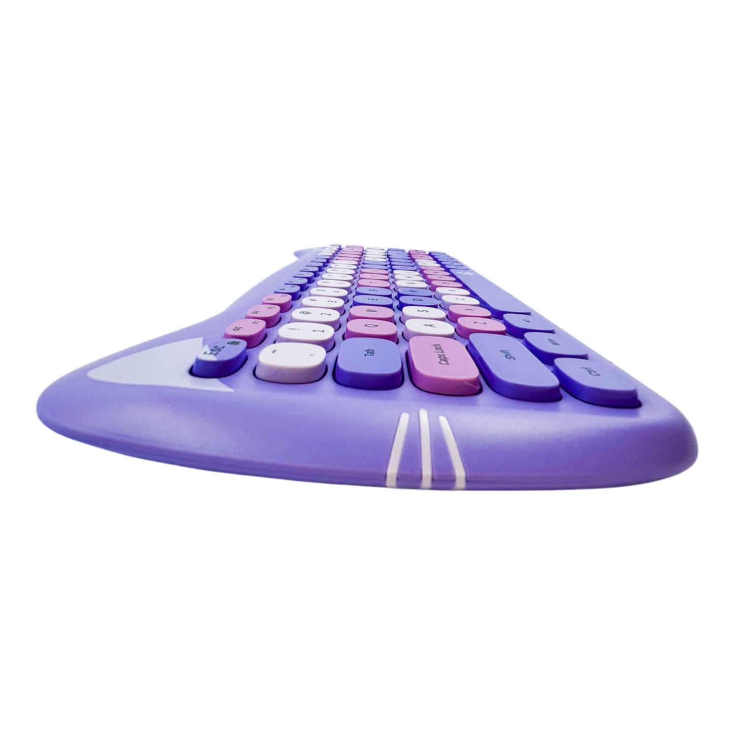 COMBO TECLADO Y MOUSE GEEZER 0053 DISEÑO DE GATO COMPACTO PÚRPURA