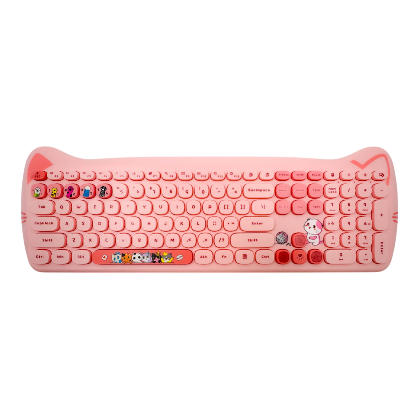 COMBO MOUSE Y TECLADO GEEZER 0069 OREJAS DE GATO-ROSADO