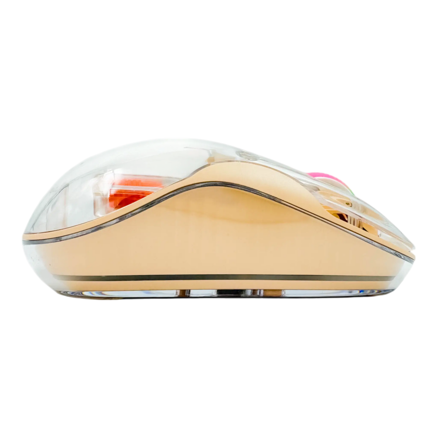 MOUSE INALÁMBRICO TRASNPARENTE M333 ROSA