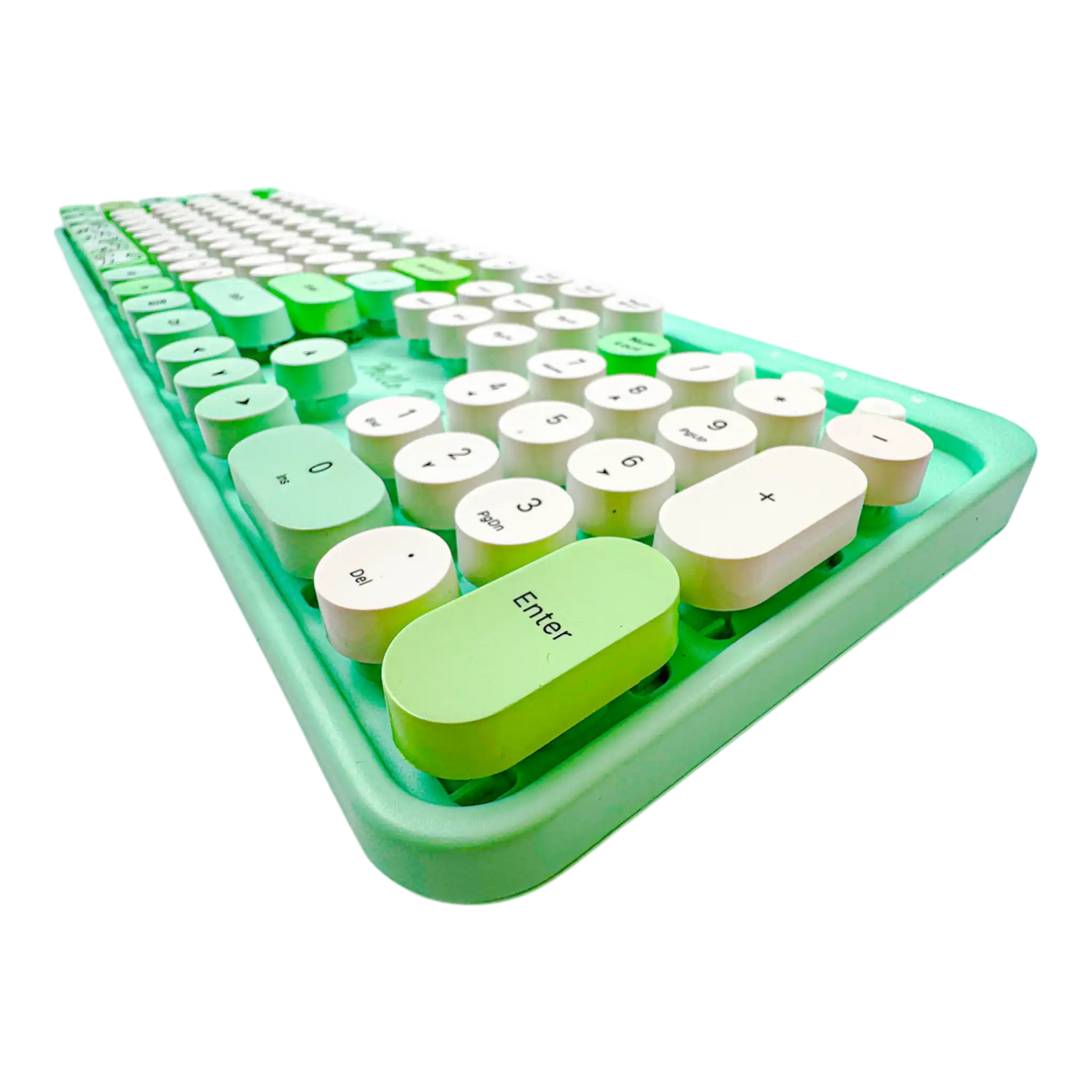 COMBO TECLADO Y MOUSE SILENCIOSO GEEZER OO67 HELLO BEAR - VERDE