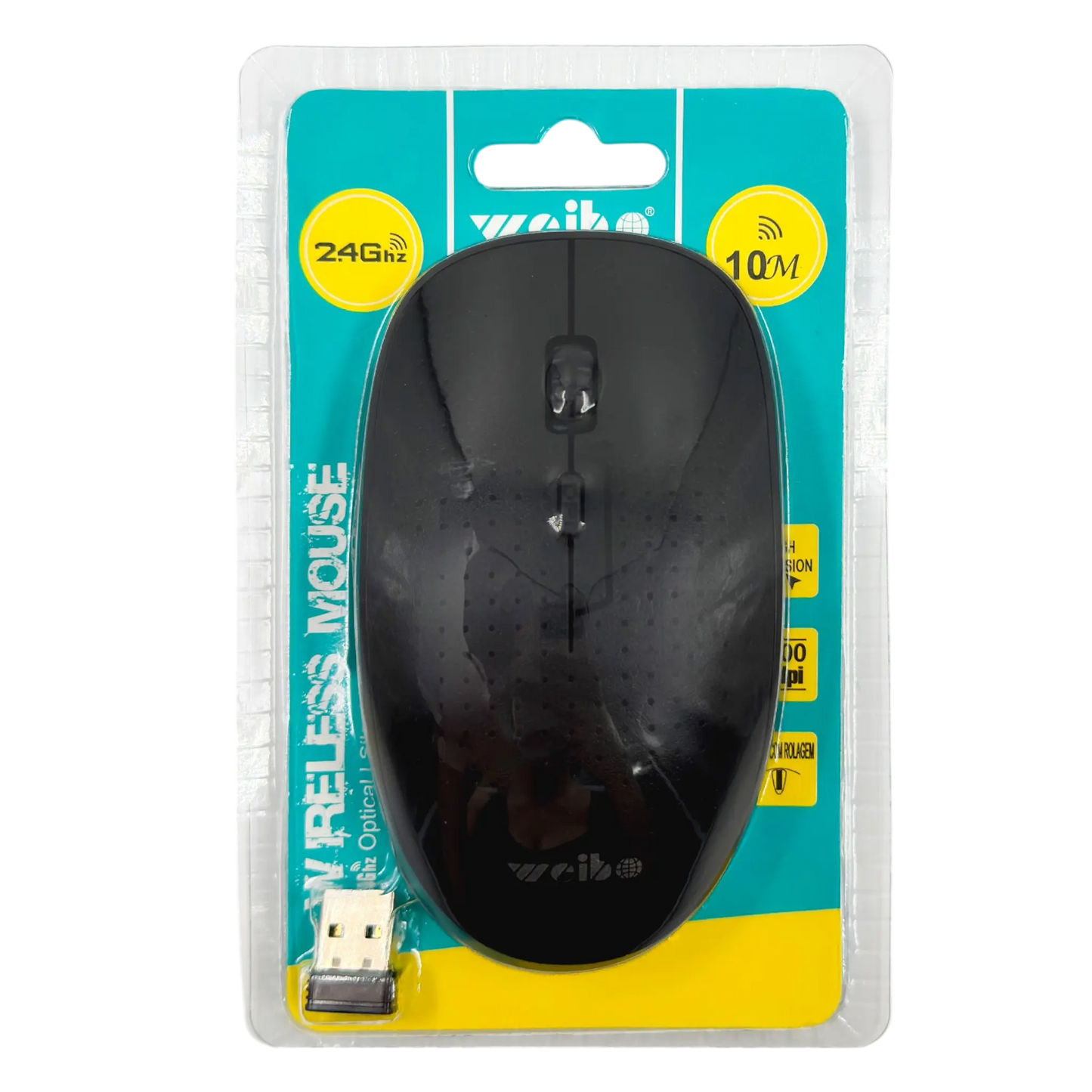 MOUSE INALÁMBRICO WEIBO 2835B NEGRO