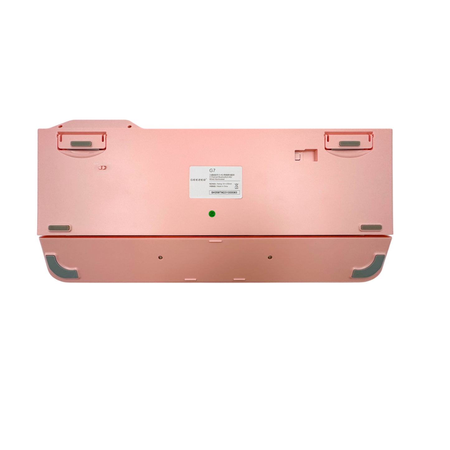 TECLADO MECANICO DE COLORES GEZZER G7 - ROSADO